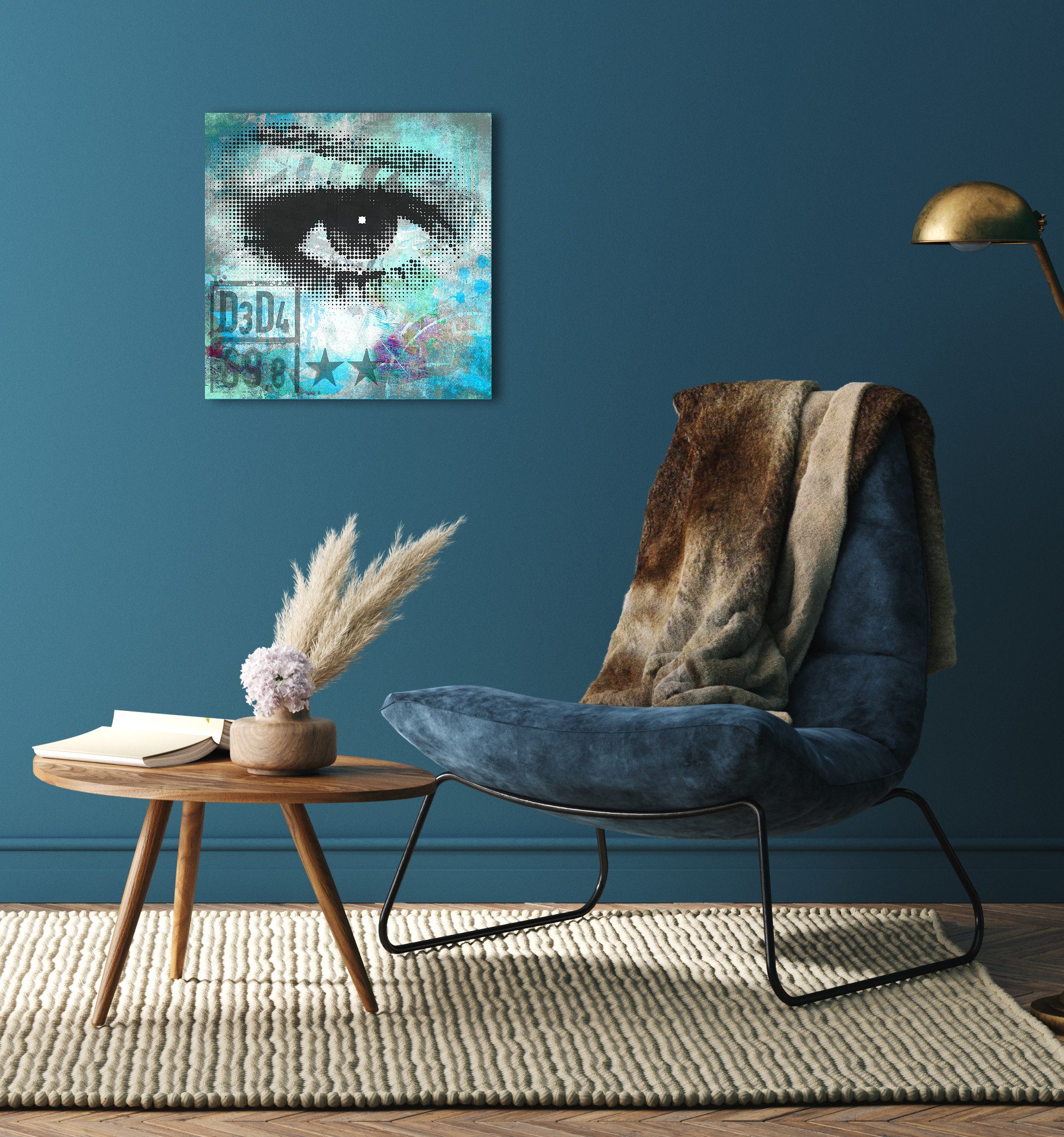 queence Acrylglasbild Frau, Bunt, Kuh, Kühe, günstig online kaufen