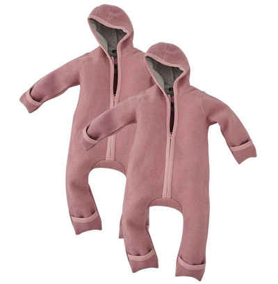 Alavya Home® Overall Walkoverall Bio-Schurwolle (SET, 2-tlg., Jumpsuit) Wollfleece mit Reißverschluss, Walk Woll-Anzug für Kleinkind und Baby