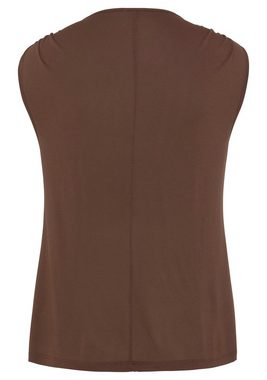 LASCANA Tanktop mit Knotendetail und gerafften Trägern, Damentop aus Jersey