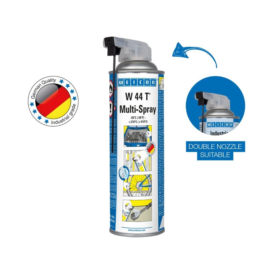 WEICON Multifunktionsöl W 44 T® Multi-Spray, Schmier- & Multifunktionsöl mit Mehrfachwirkung, 500 ml, (Sprühdose), Schmiermittel