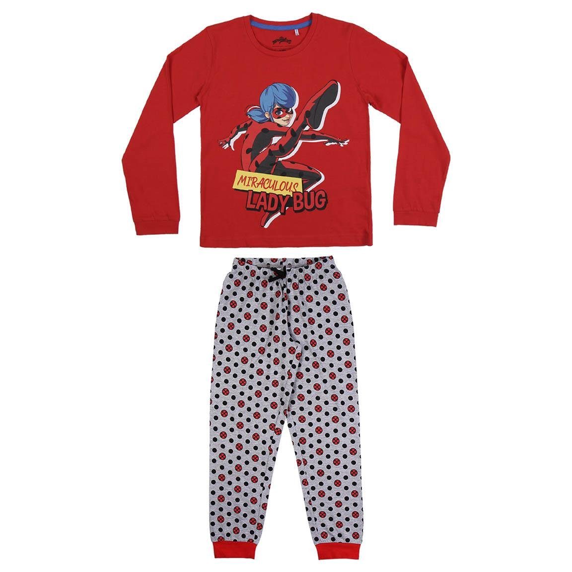 Miraculous - Ladybug Schlafanzug Ladybug Kinder Pyjama Gr. 104 bis 140,  100% Baumwolle