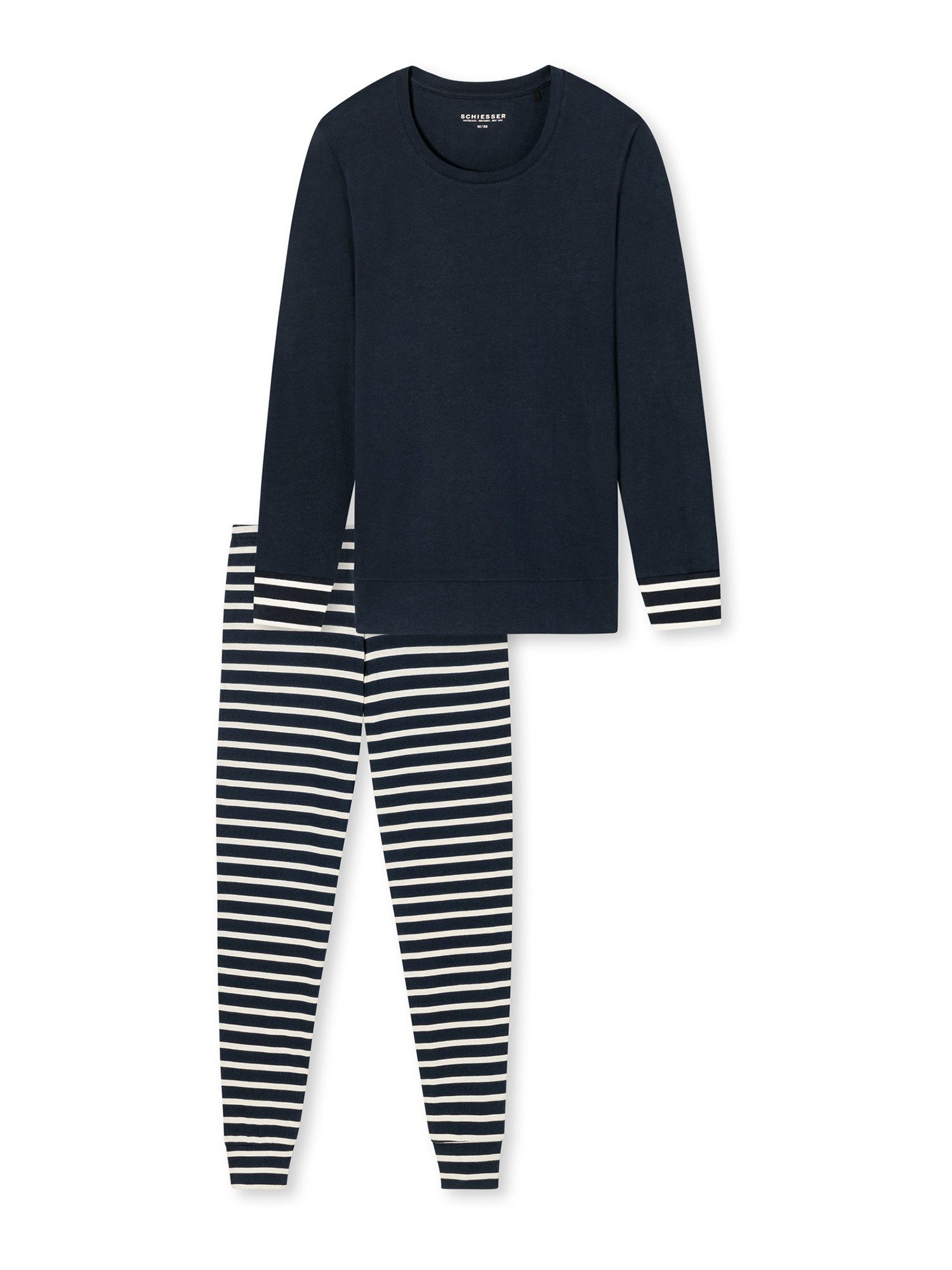 Schiesser Pyjama lang - Casual Essentials (2 tlg) schlafanzug schlafmode bequem