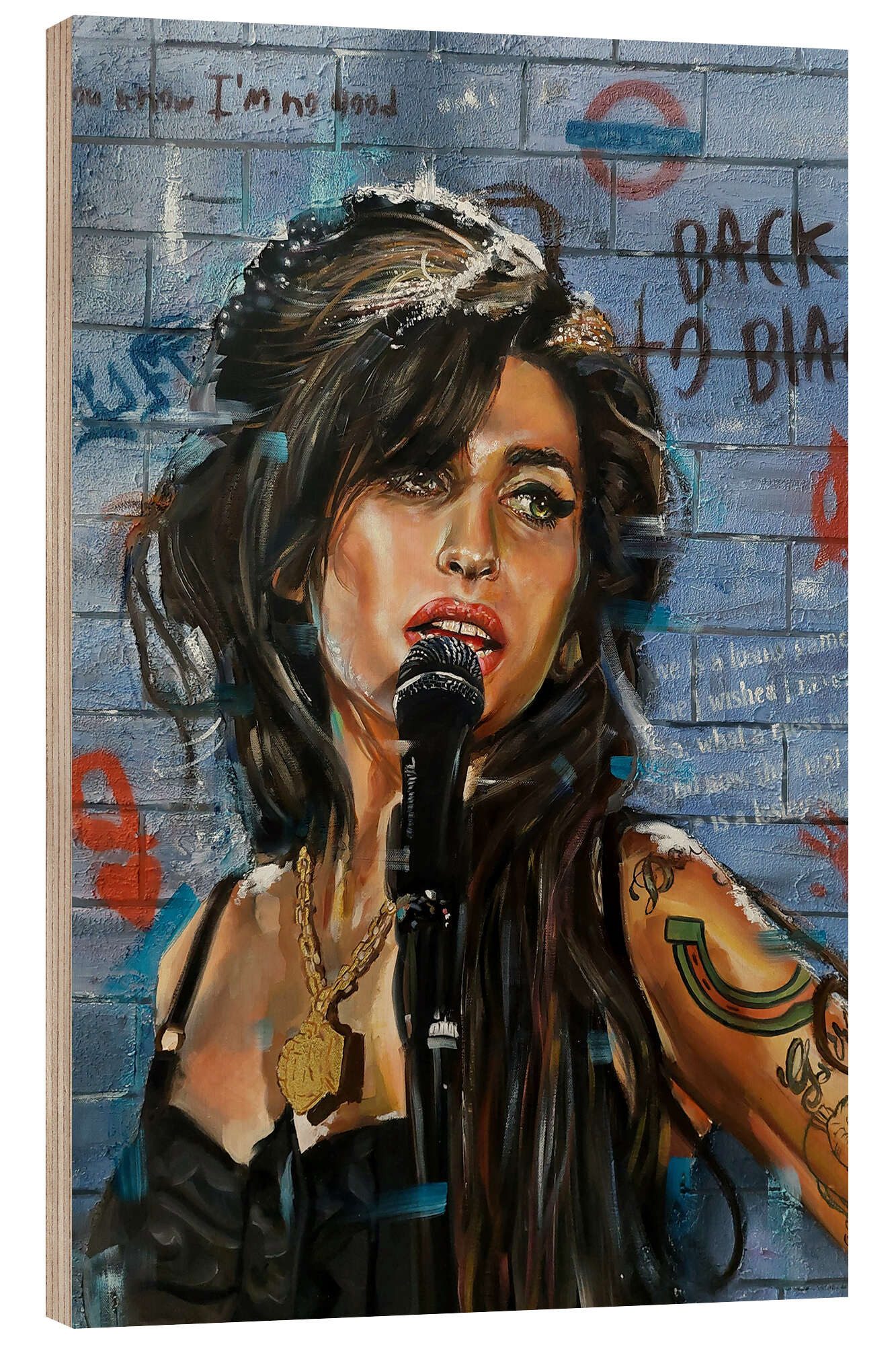 Posterlounge Wandbild Amy Winehouse Pop-Art Portrait, Simona Zecca, erhältlich als Poster, Leinwandbild, Wandsticker oder Acrylglasbild