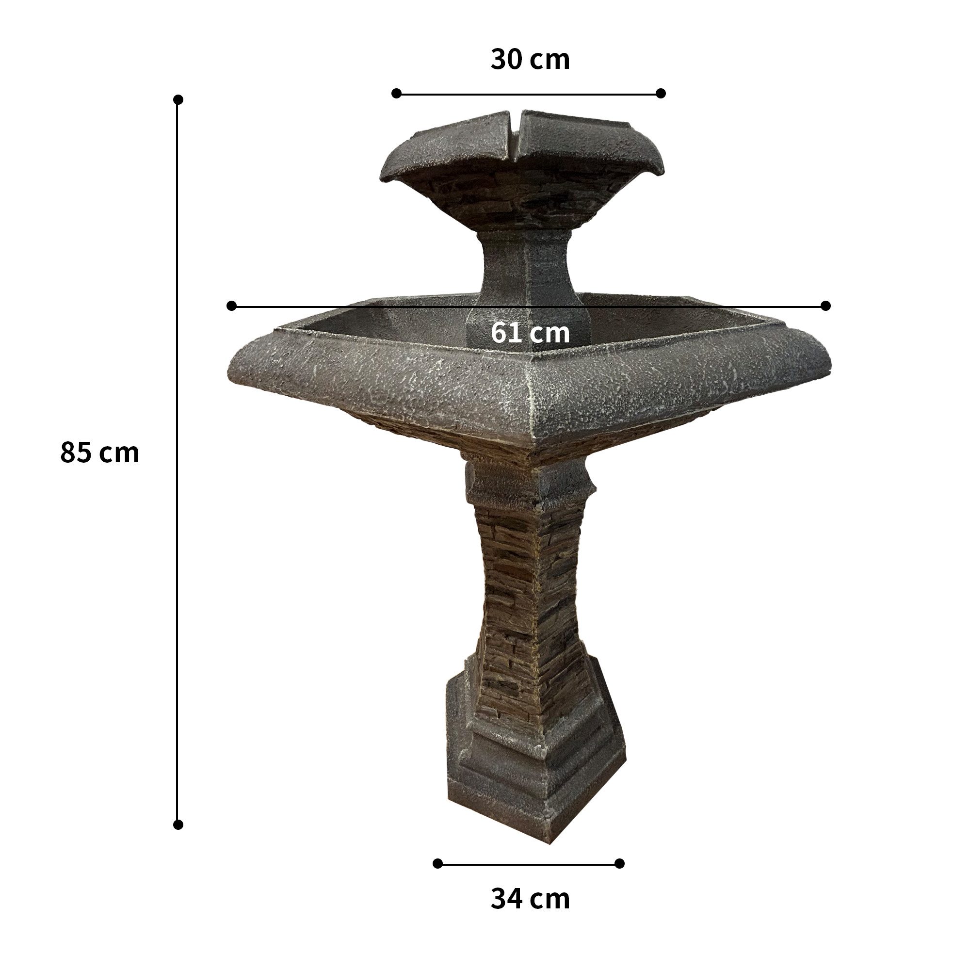 Köhko Gartenbrunnen Köhko® Hexagon Eleganz Gartenbrunnen günstig online kaufen
