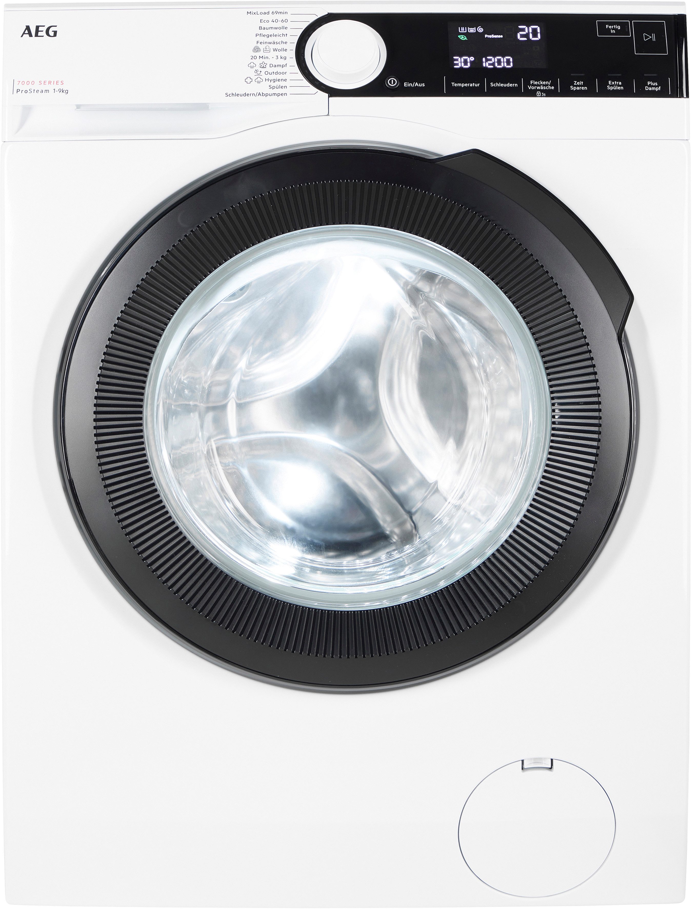 AEG Waschmaschine 7000 ProSteam® LR7GA49FL, 9 kg, 1400 U/min, ProSteam®: Auffrischen mit Dampf statt Waschen und 96 % Wasser sparen