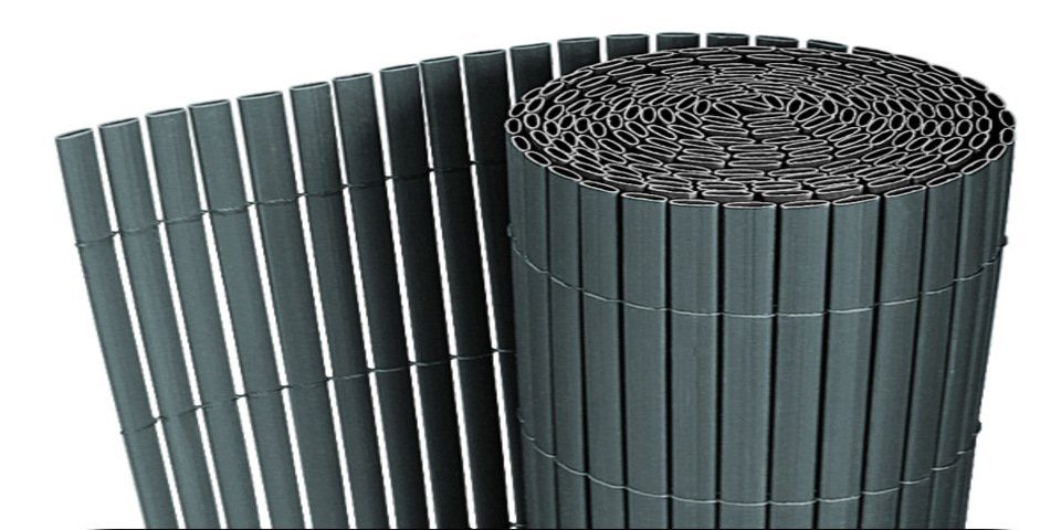 neu.haus Balkonsichtschutz PVC SICHTSCHUTZMATTE 90x300cm GRAU günstig online kaufen