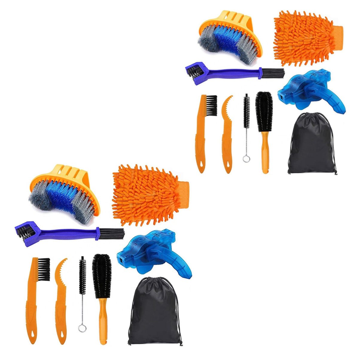 Tourtecs Sitzbank 2x Reinigungsset Motorrad # WR1 Pflegeset mit Reinigungsbürsten 8-teil