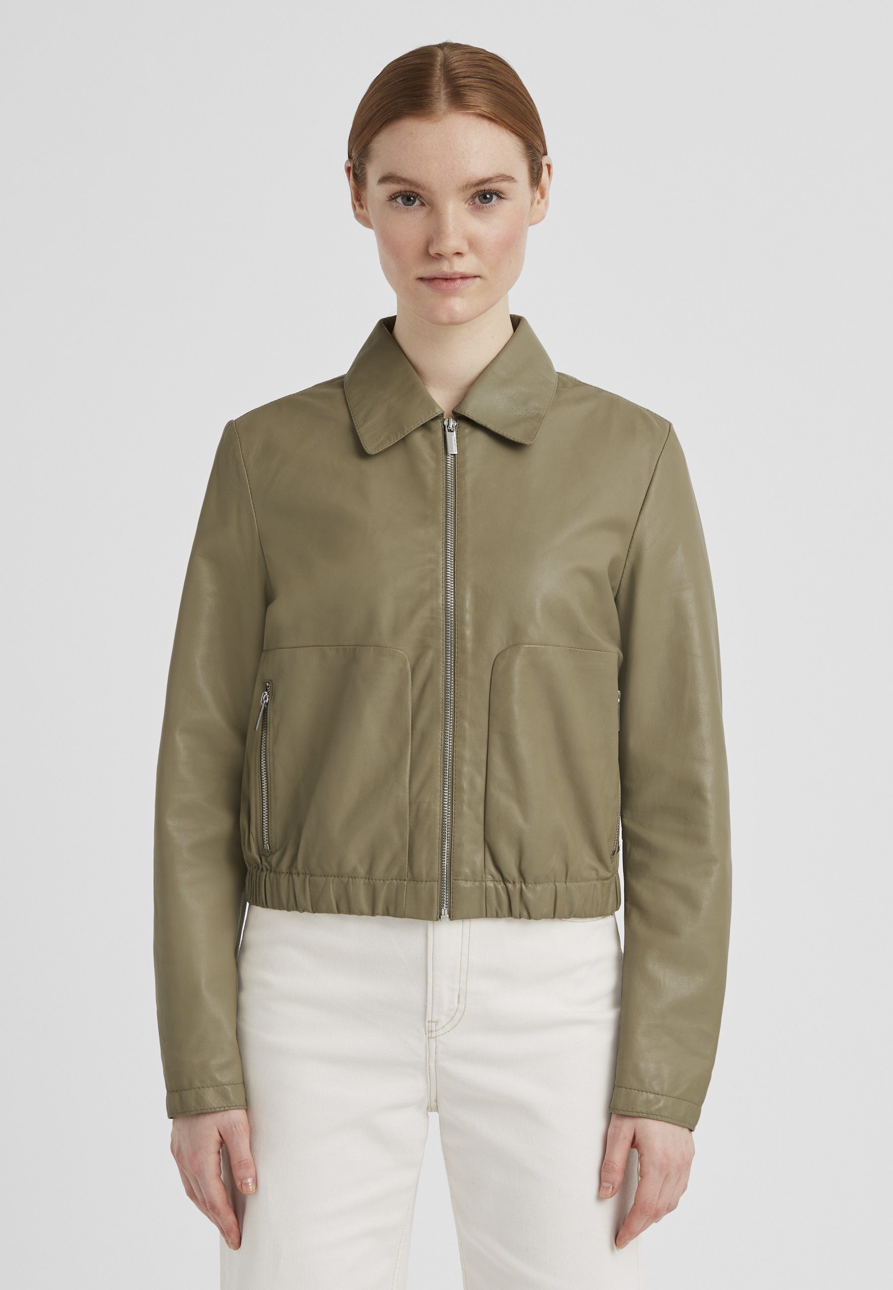 Milestone Lederjacke MSHelen Damen Bikerjacke Jacke Leder casual lockere Passform