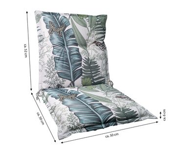 Dehner Polsterauflage Sardegna, Baumwolle/Polyester, ca 50 x 52 x 50 cm, bunt, Stuhlkissen wasserabweisend, Polster für Gartenstühle
