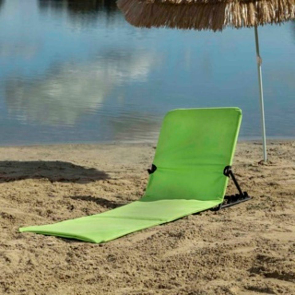 Haushalt International Gartenliege Strandliege, klappbar, hellgrün mit praktischer Umhängetasche, 1 St.