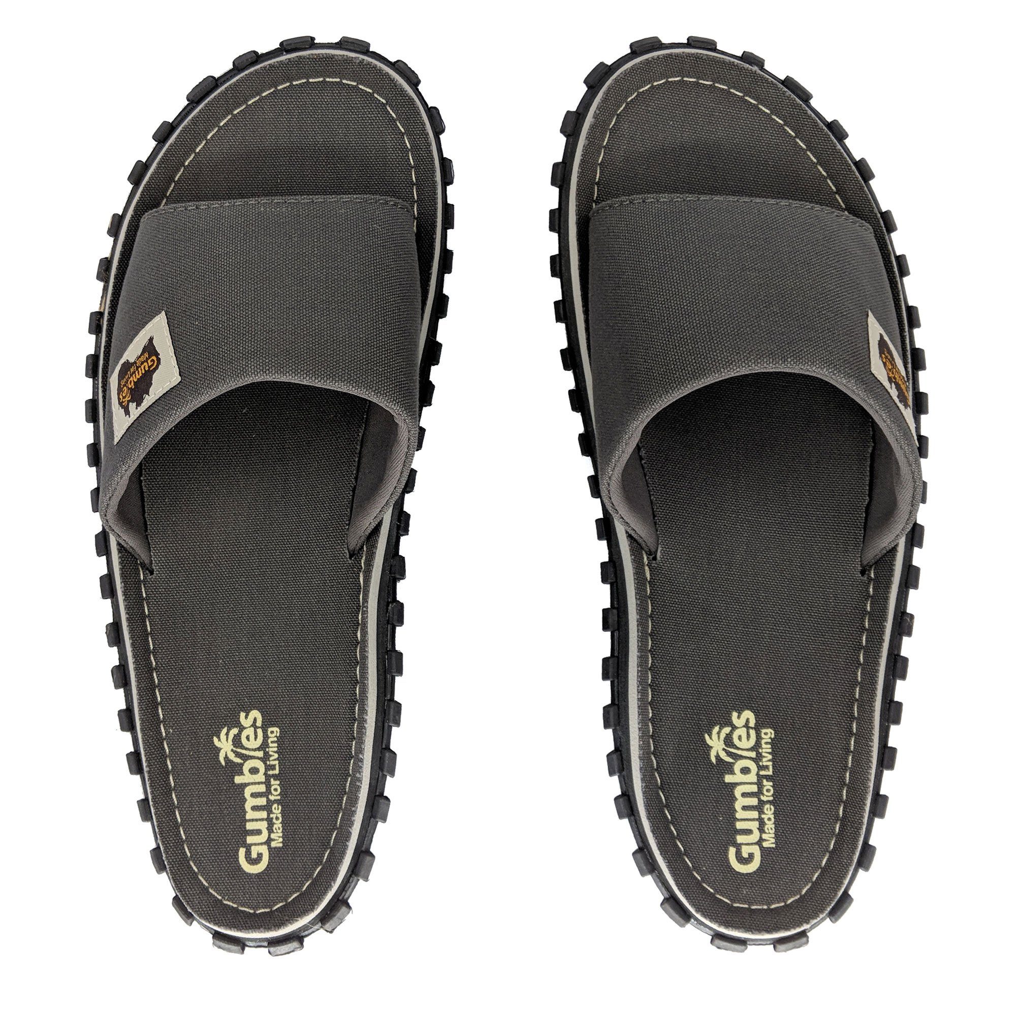 Gumbies Slides in Grey Pantolette Hergestellt aus recycelten Materialien