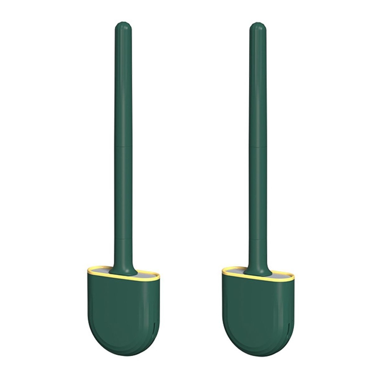 König Design WC-Reinigungsbürste Toilettenbürste WC Klobürste Silikon Wandhalterung Klebend, (Spar-Set, 2-tlg., 2-tlg), Enthält zwei Bürsten in modernen Farben