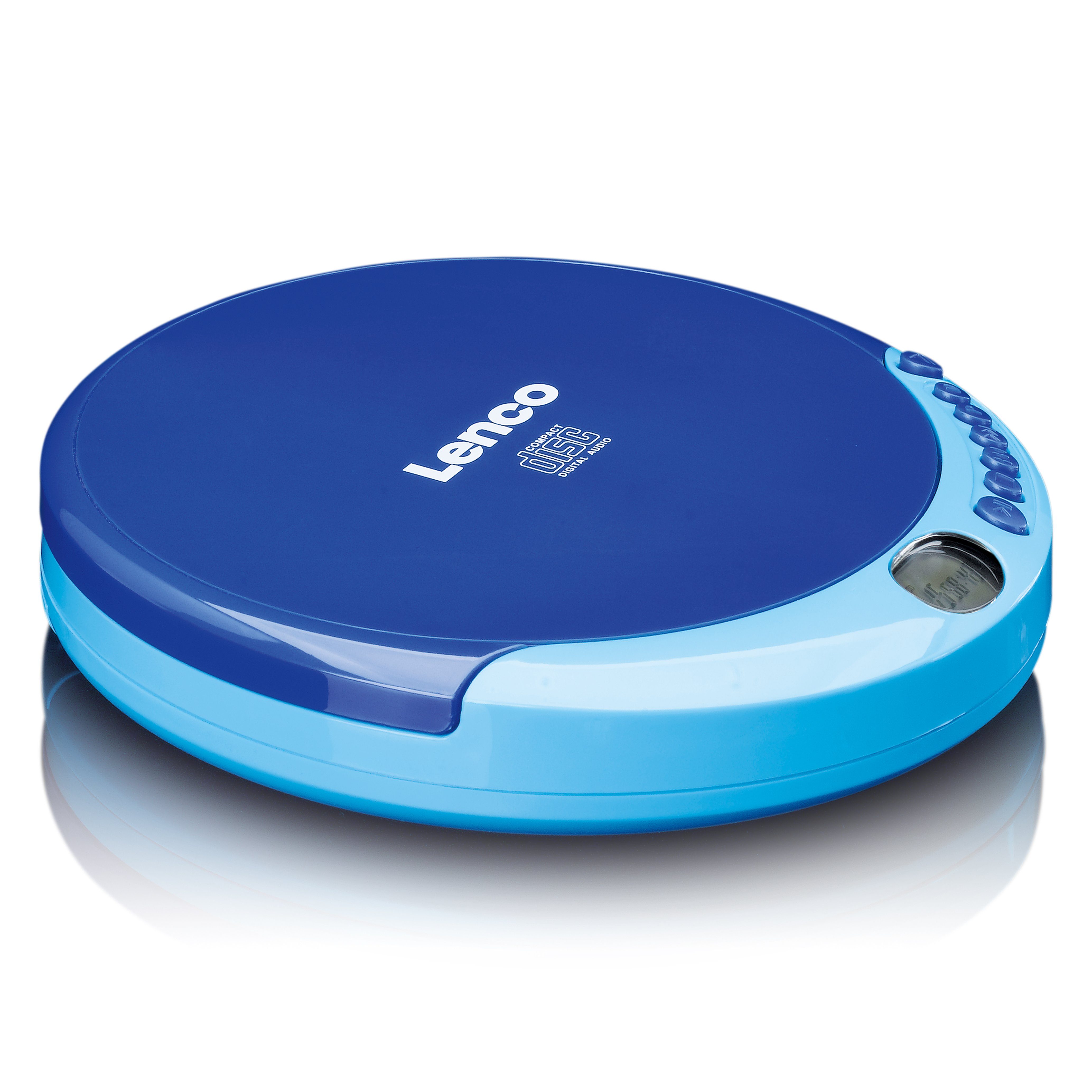 Lenco CD-011BU CD-Player (Tragbarer CD-Spieler, LCD, inkl. Kopfhörer & USB-Kabel)