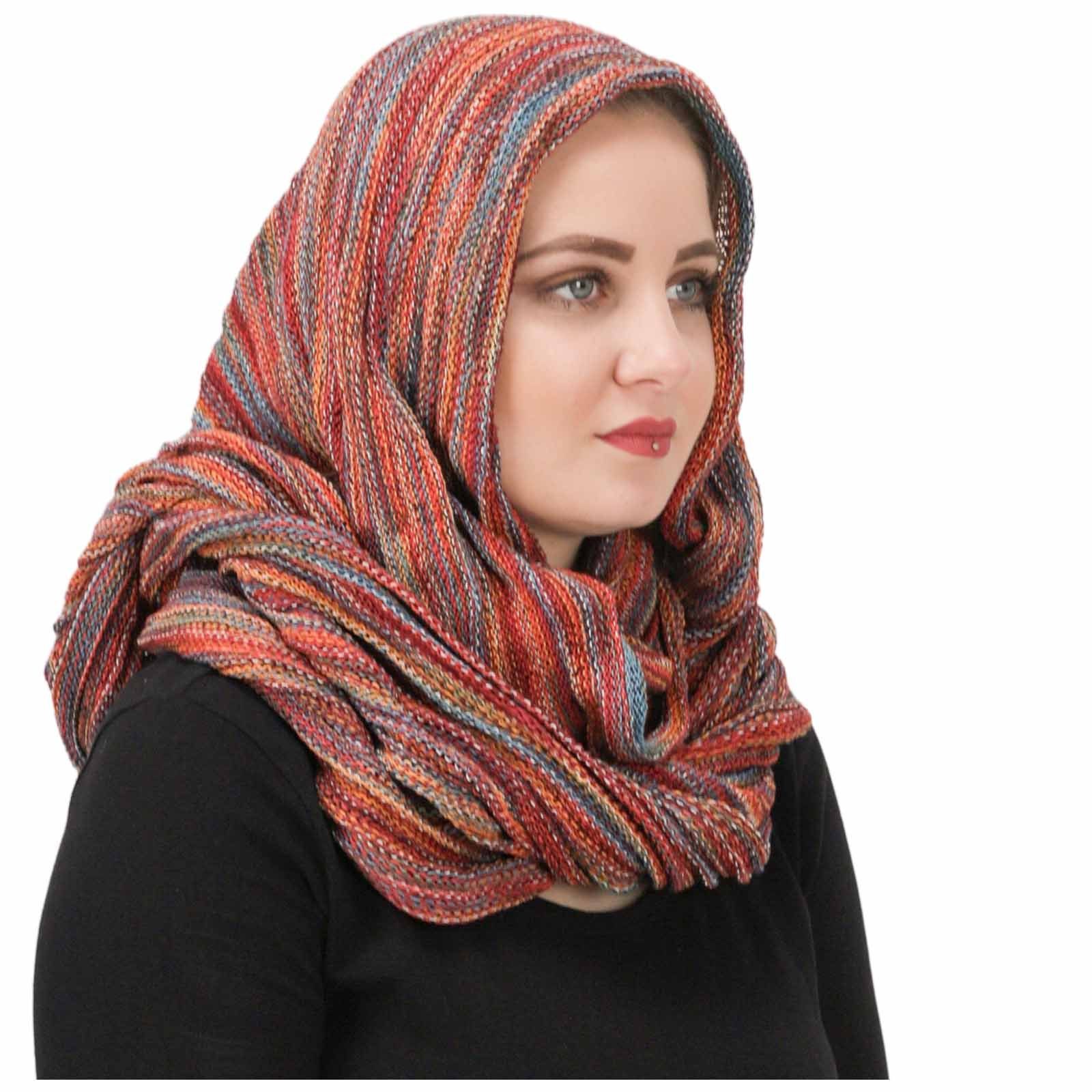 KUNST UND MAGIE Hijab Kapuzenschal Loop Dreadtube Multifunktionstuch Schlauchschal Hijab Orange / Rot