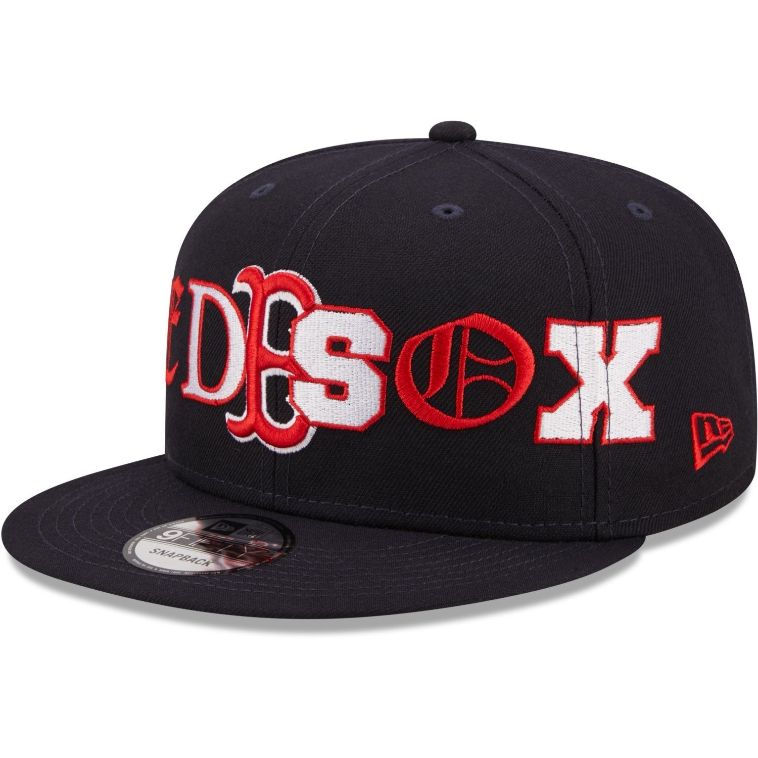 New Era Snapback TYPOGRAPHY Boston Sox 9Fifty Red Cap