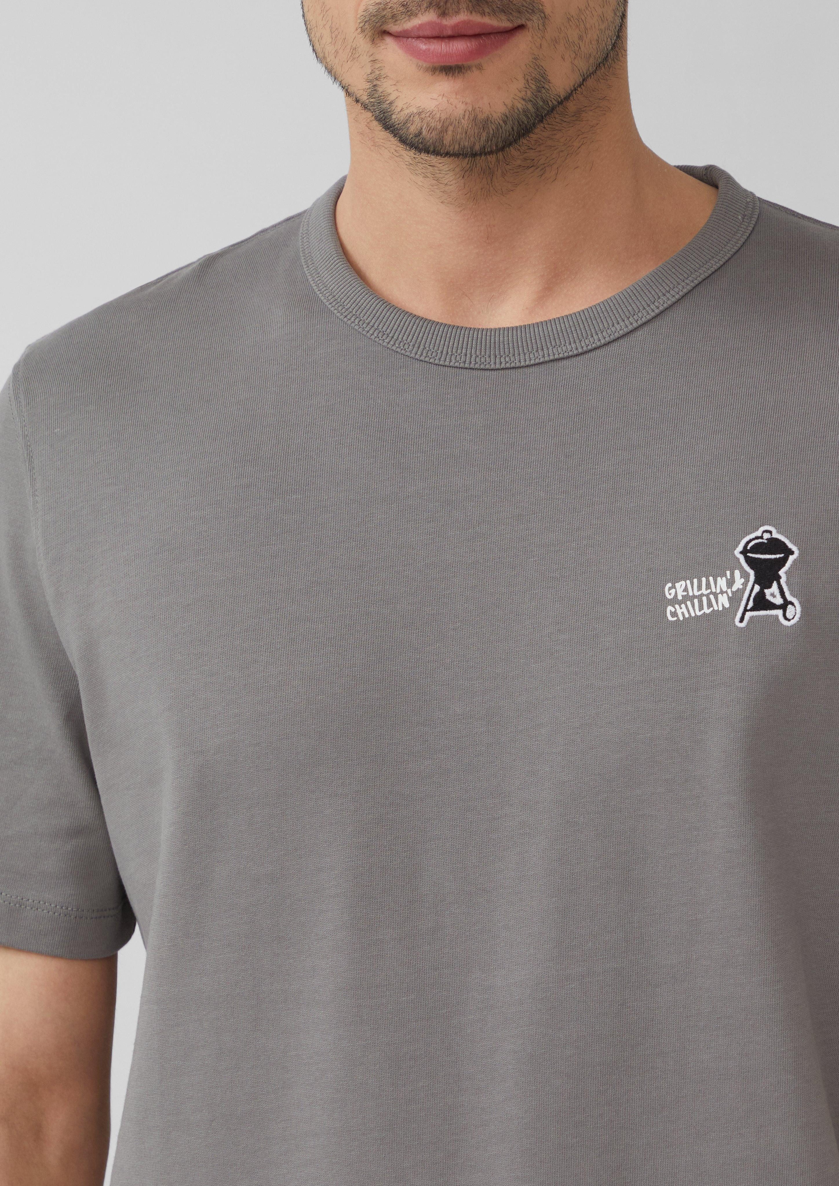 s.Oliver Kurzarmshirt T-Shirt mit Grill-Motiv günstig online kaufen