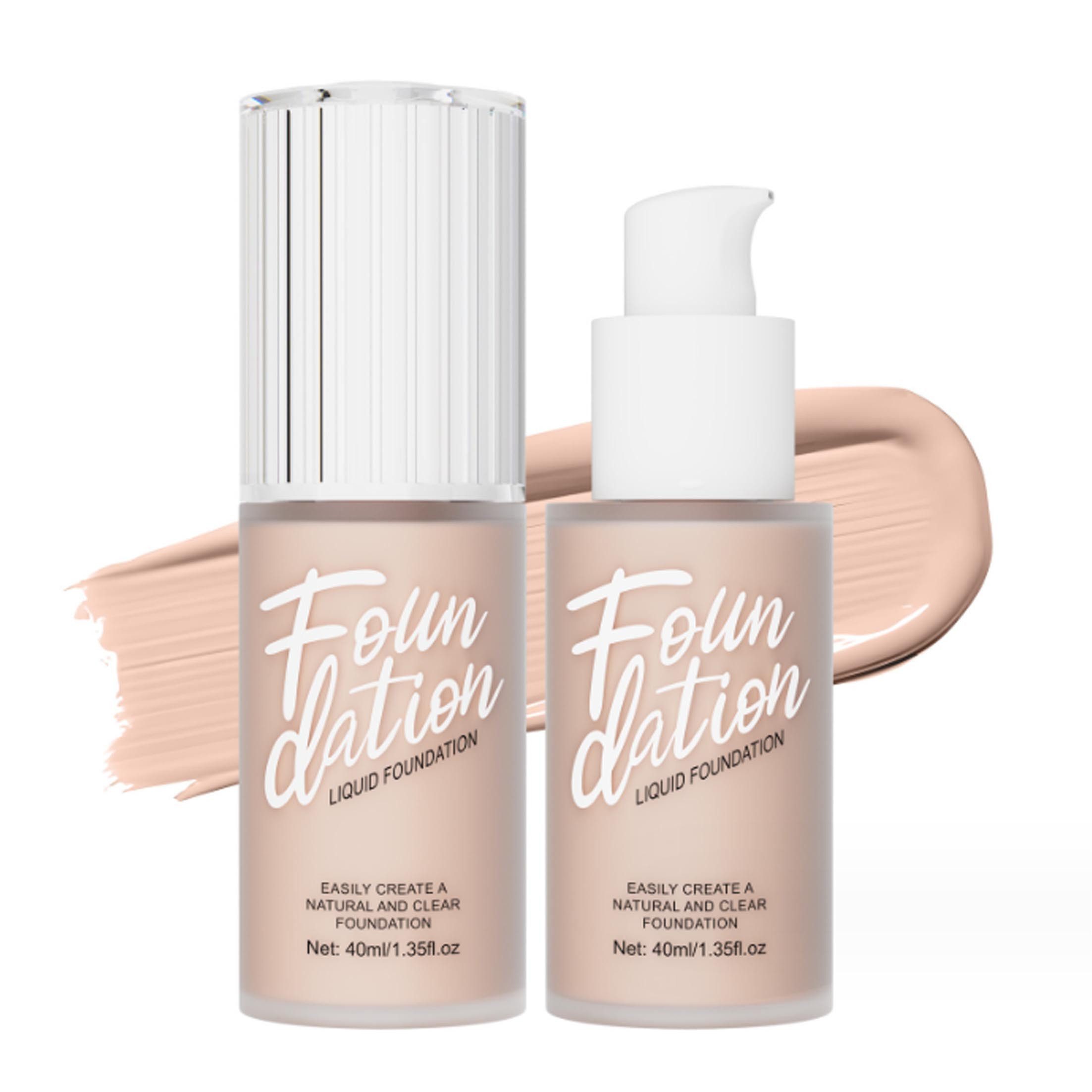 KINSI Foundation Langanhaltende Concealer-BB-Creme 40ml, glatt, natürliche Deckkraft, 6 Farben, mattes 24-Stunden-Make-up mit Ölkontrolle