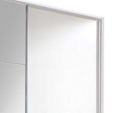 Stylefy Schwebetürenschrank Almeria Weiß (Kleiderschrank, Mehrzweckschrank) Stauraum