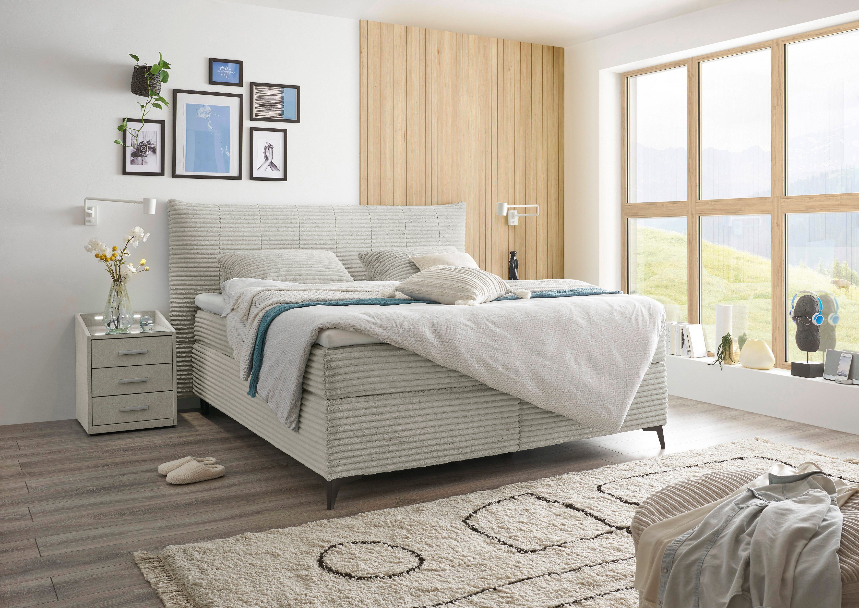 ED EXCITING DESIGN Boxspringbett Seattle, harte günstig online kaufen