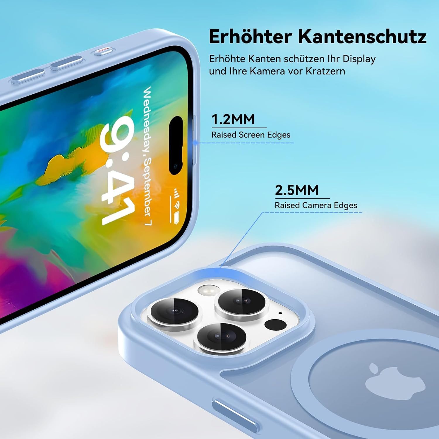 Widmann-Shop Smartphone-Hülle Handyhülle MagSafe für Apple iPhone 17 16 15 14 13 Pro Max Cover Case, Hoher Schutz, viele Farben wählbar