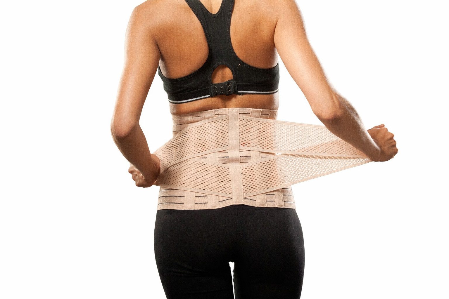 Lorey Medtec Rückenbandage Lumbalstütze mit Alustreben – verstellbarer Rückengurt mit Kompression