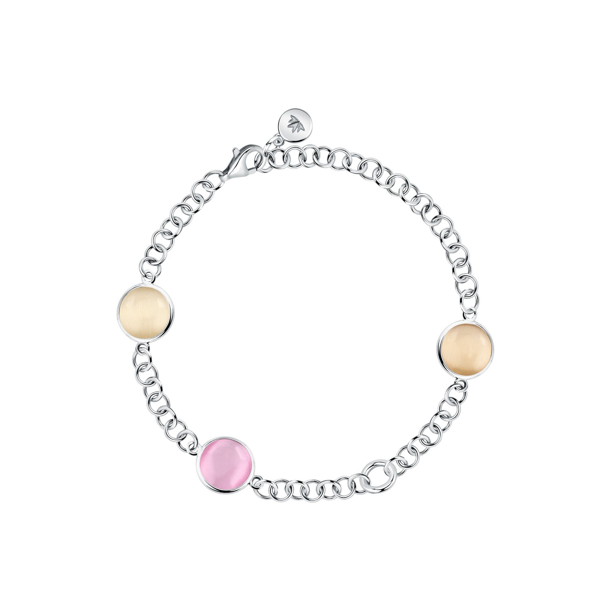 MORELLATO Armband Venezia SAZM22 925 Silber Katzenaugensteine 16+3 cm Damen