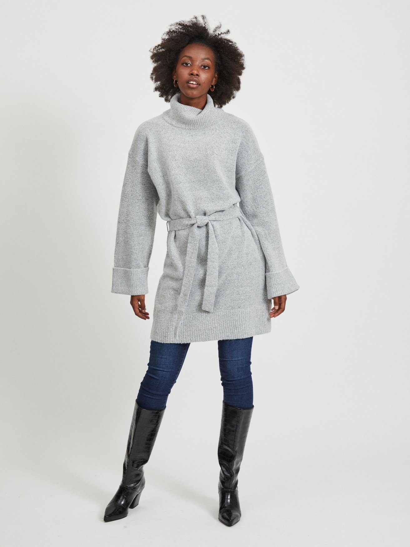 Vila Strickkleid Strick mit Rollkragen & günstig online kaufen