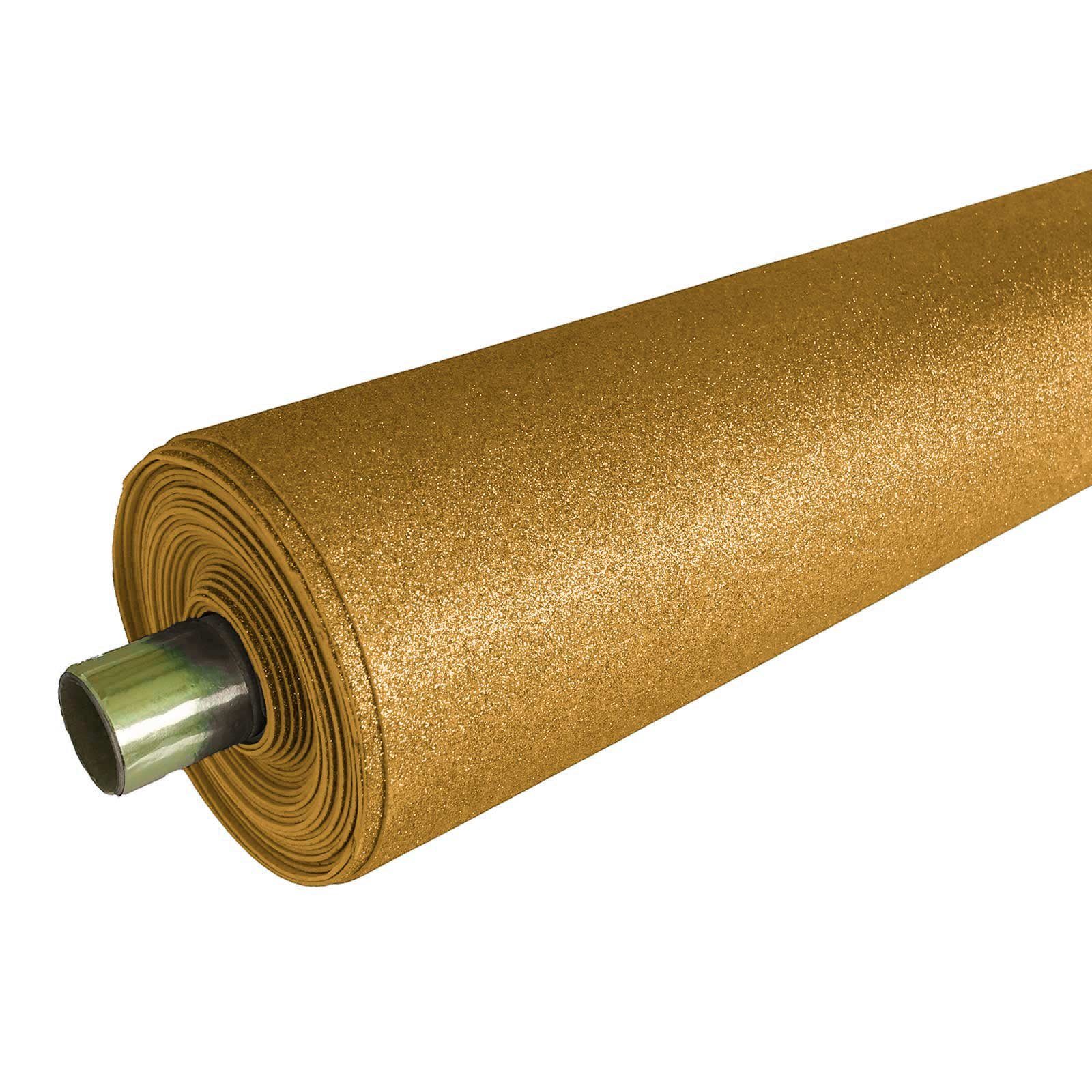 maDDma Moosgummi 50cm Glitzer-Moosgummi EVA 90cm breit, gold