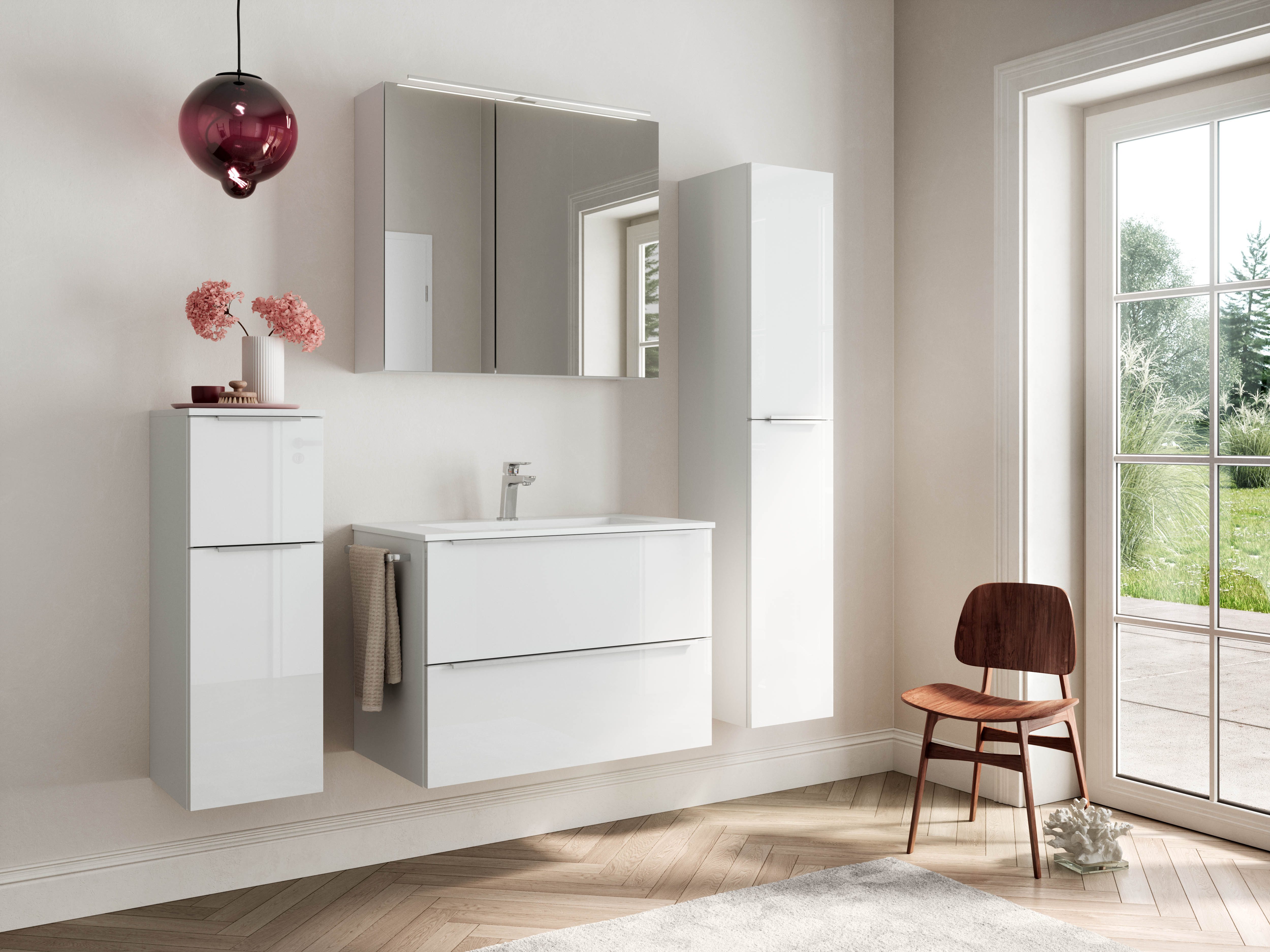 nobilia® Badmöbel-Set Levere, (2-St., vormontiert, mit günstig online kaufen