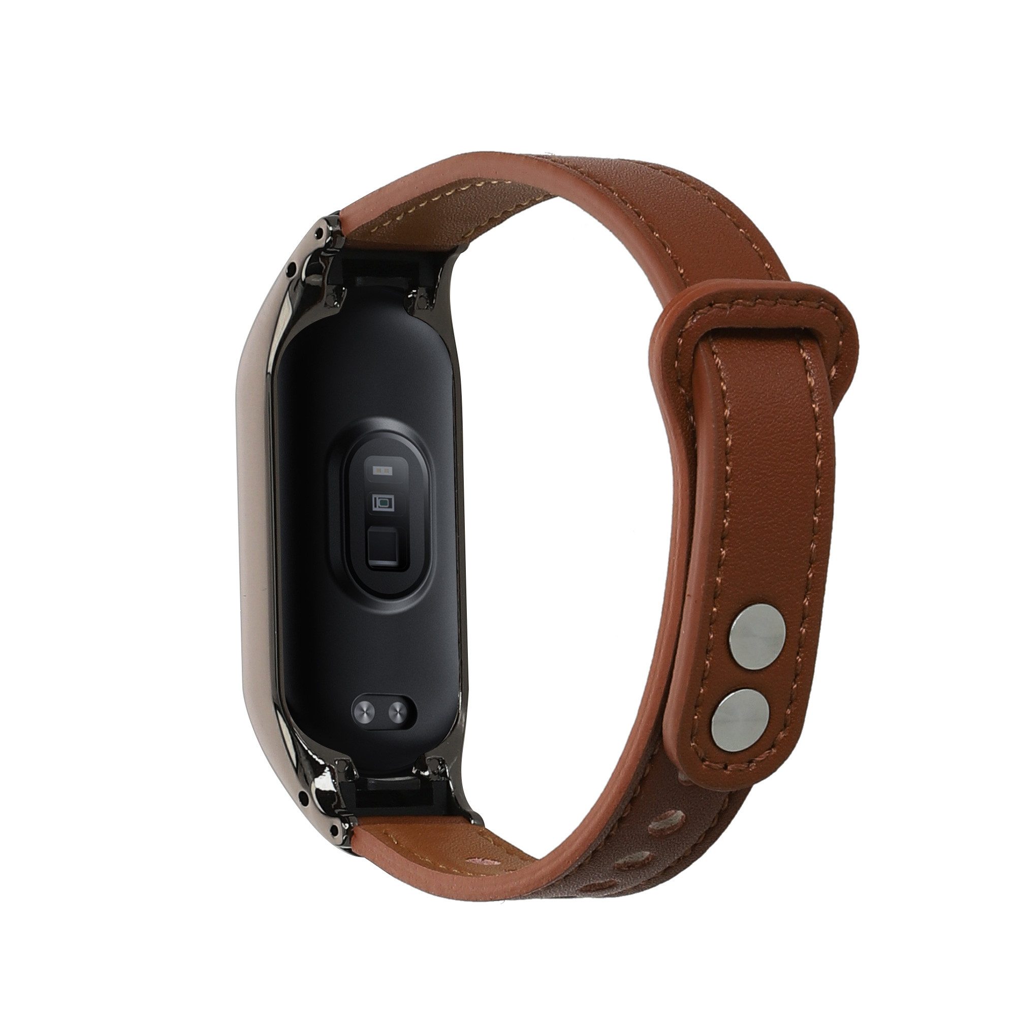 kwmobile Echtleder Armband für Xiaomi Mi Band 7 Smartwatch, 1-tlg., Ersatzarmband für Fitnesstracker - Wechselarmband Smartwatch