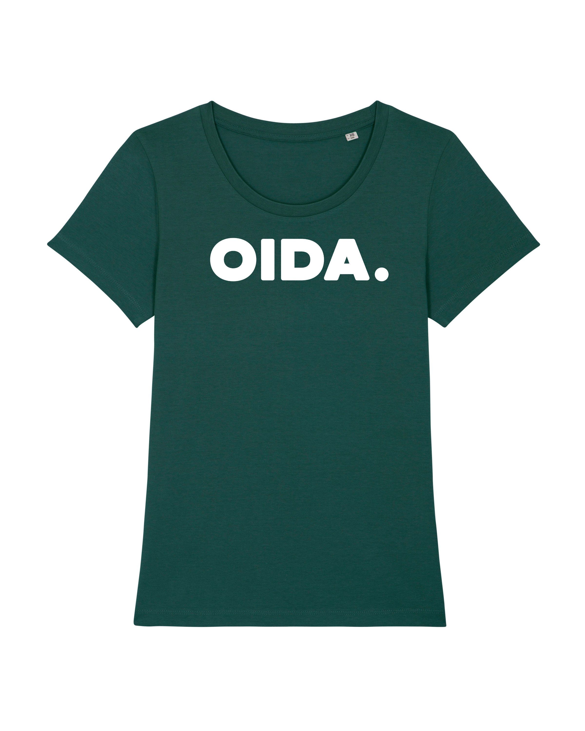 wat? Apparel grün glazed (1-tlg) Oida Print-Shirt