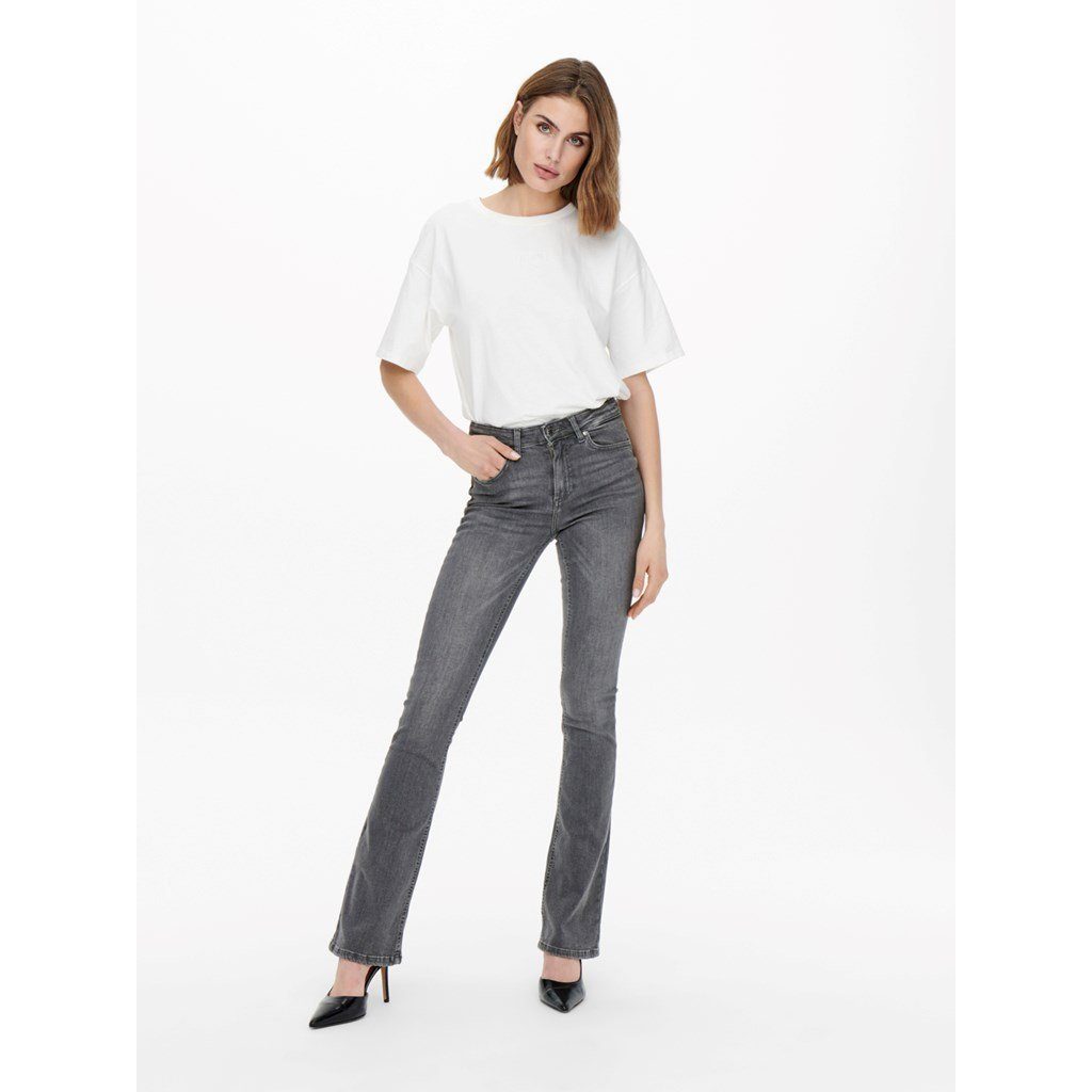 ONLY Bootcut-Jeans B800 Damen Bootcut Jeans Hose High Waist weite Jeanshose günstig online kaufen