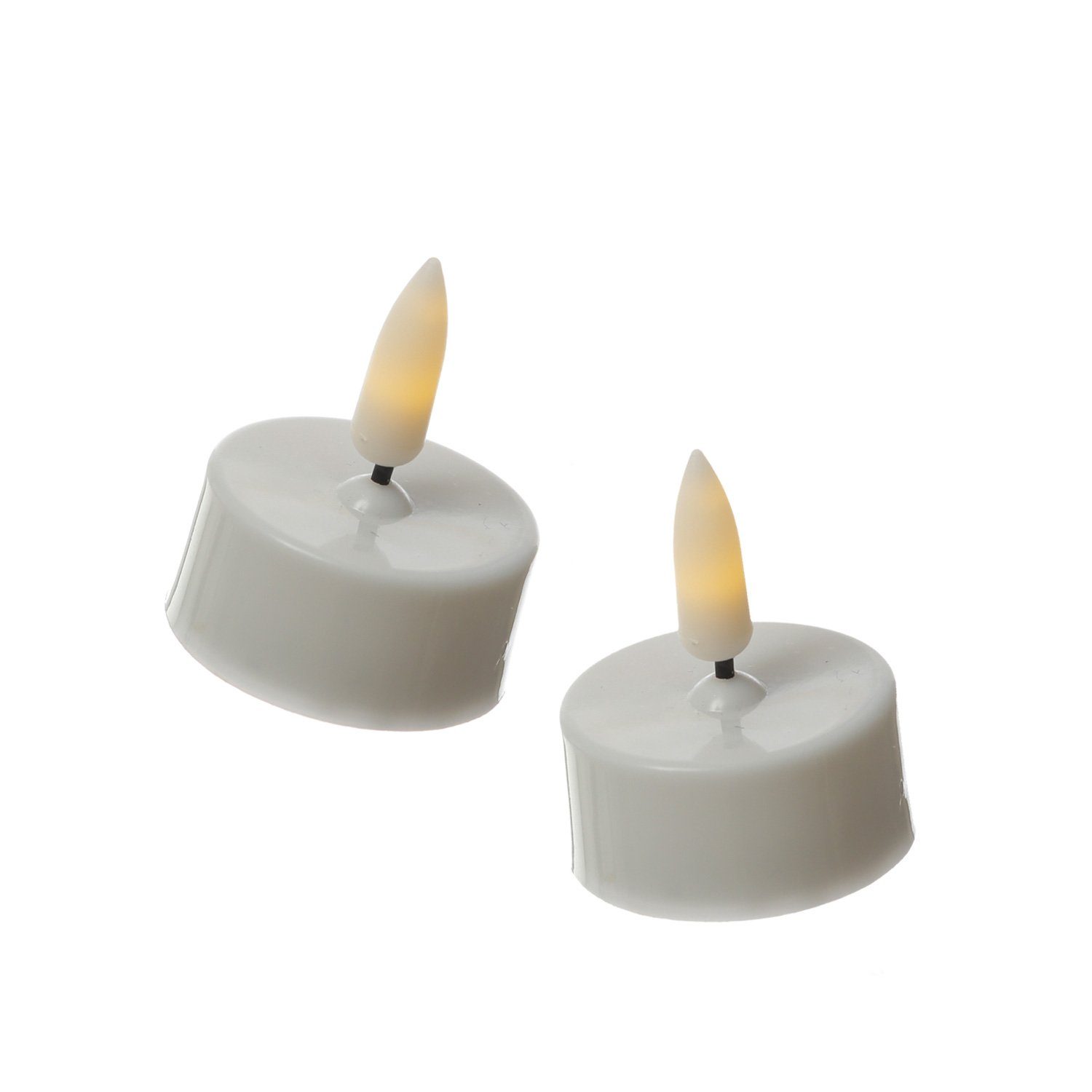 MARELIDA LED-Kerze LED Teelichter mit Batterien Timer flackernd D: 3,8cm we günstig online kaufen