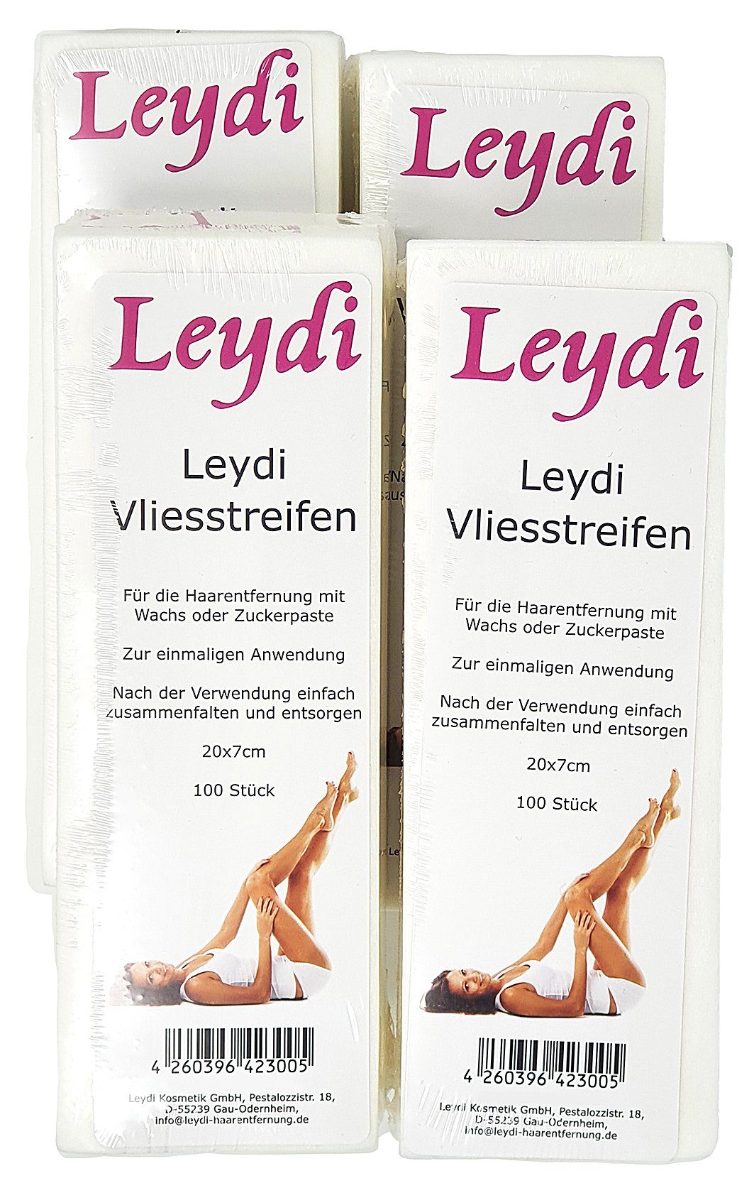 Enthaarungswachs 400 Leydi Vliesstreifen für die Haarentfernung