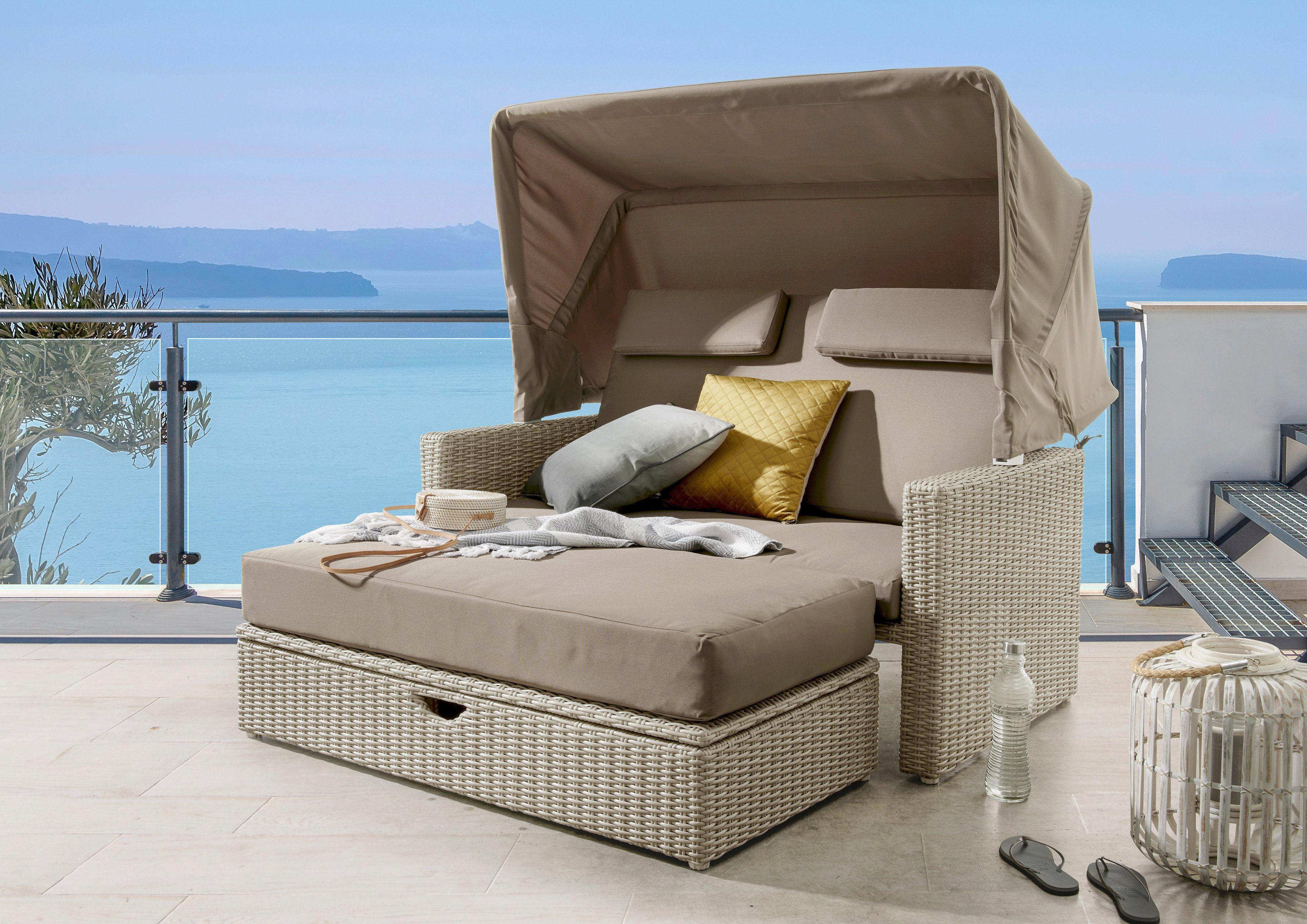 Destiny GartenloungeSet »FLORENZ«, (5tlg), MultifunktionsLounge, mit