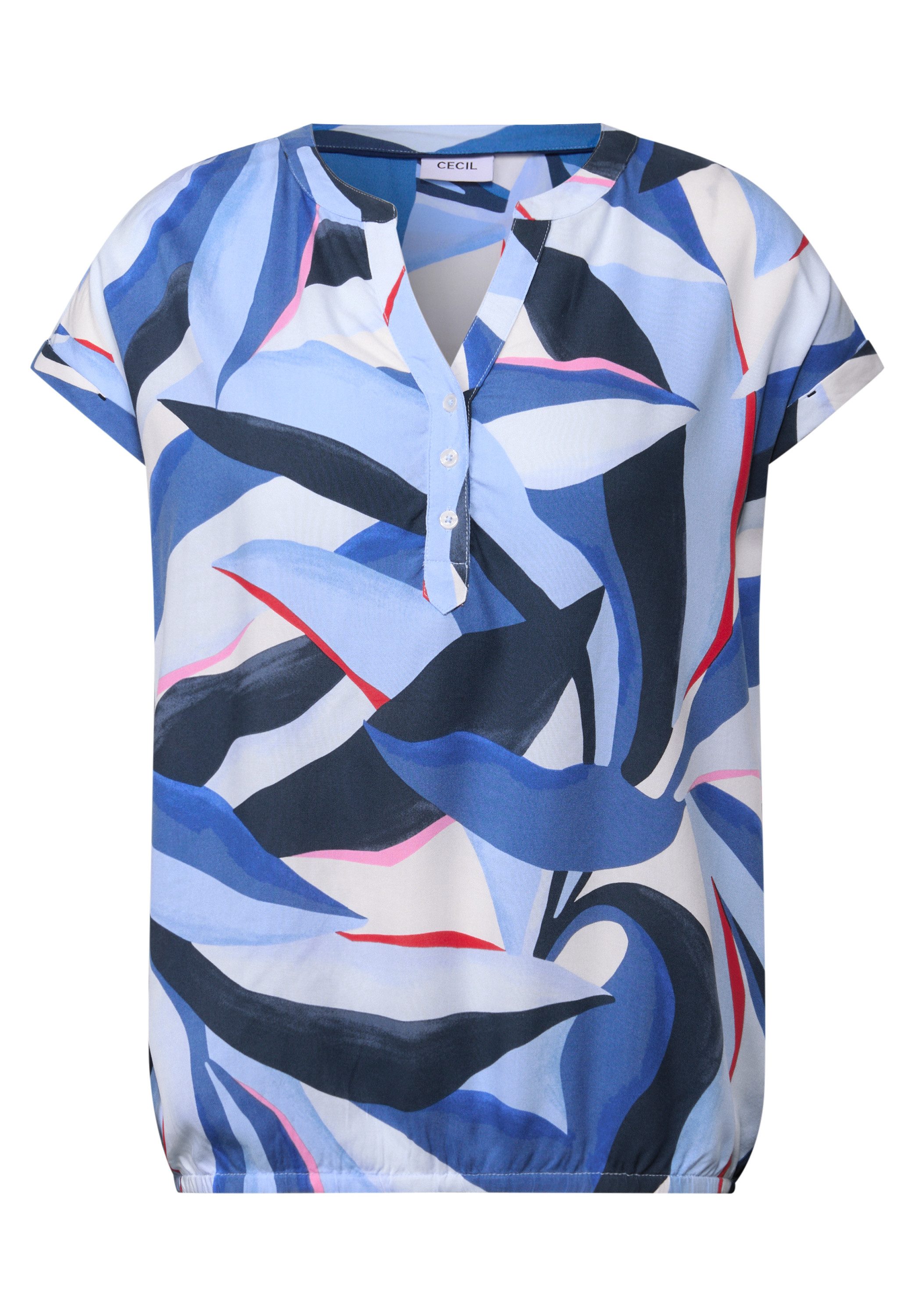 CECIL Kurzarmbluse mit All-Over Print