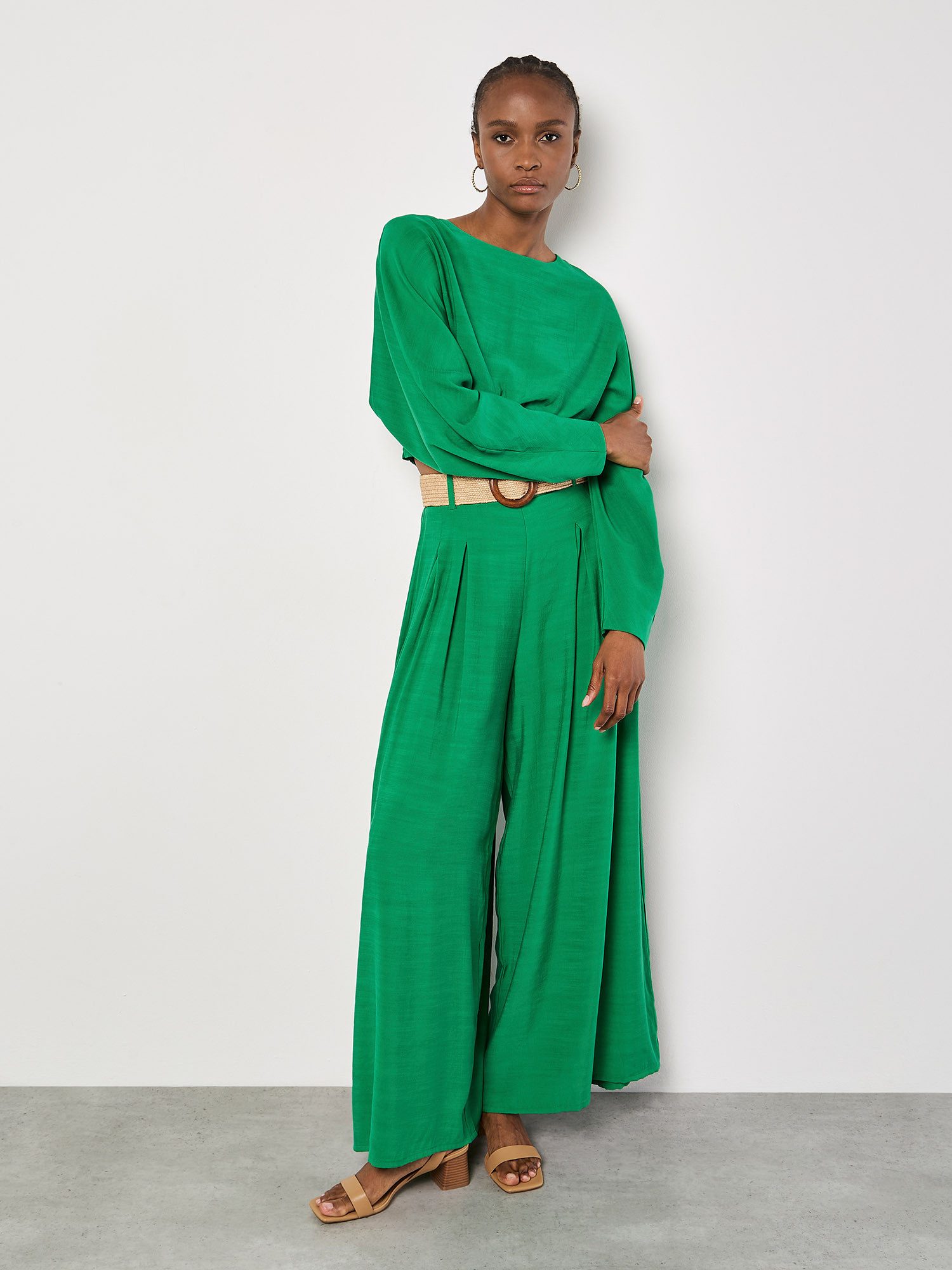 Apricot Blusentop Crop Batwing Top, mit günstig online kaufen