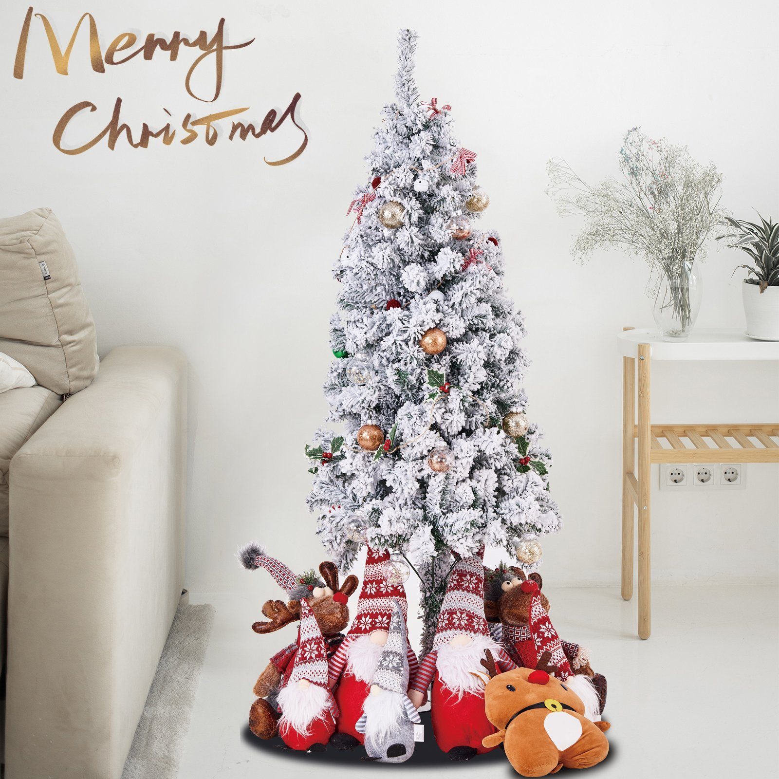 BIGTREE Künstlicher Weihnachtsbaum Weihnachtsbaum Tannenbaum,120cm/150cm