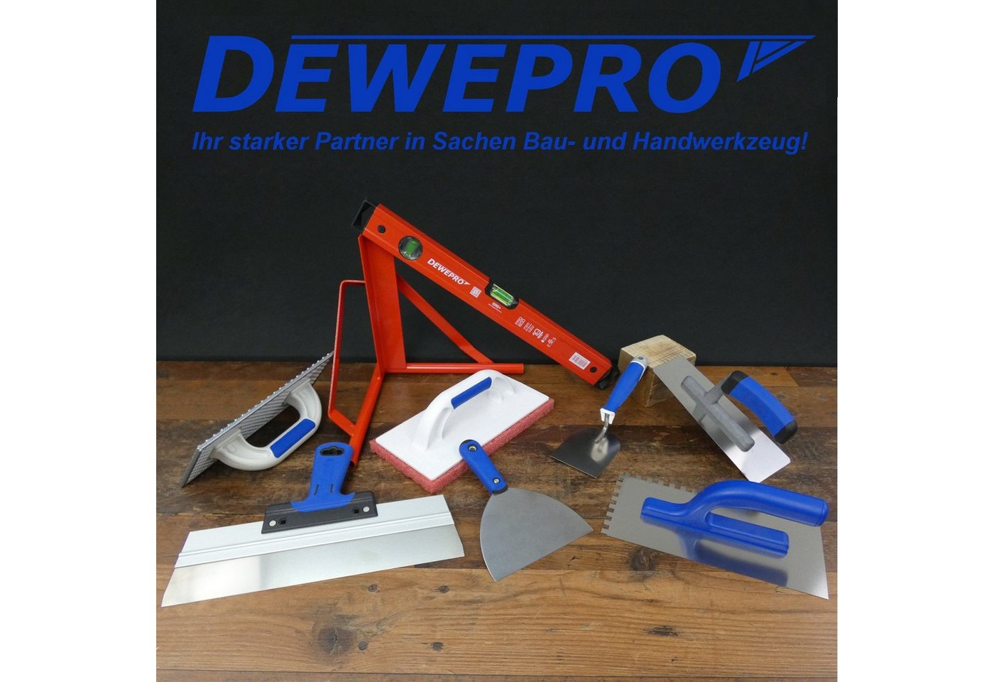 Thumbnail - DEWEPRO Glättekelle Schwammbrett -Reibebrett mit 30mm gerasterte Schwammauflage (1-St)