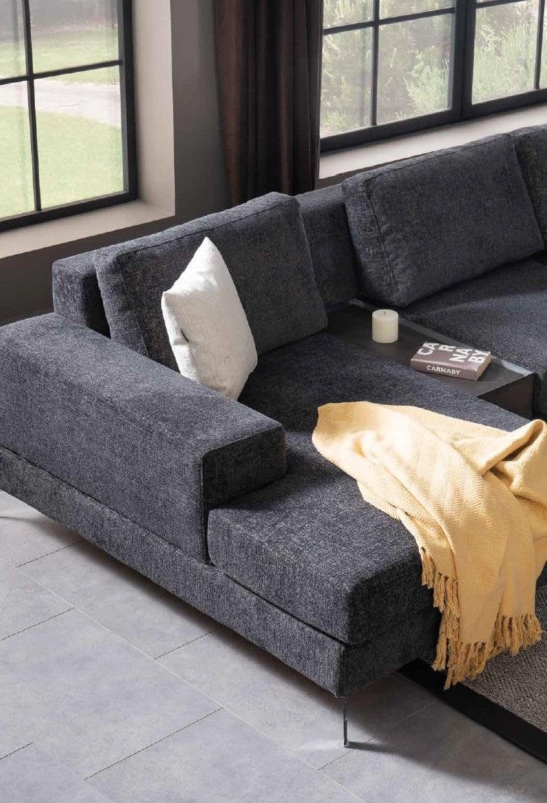 Sofas Wohnzimmer Made Luxus Ecksofa JVmoebel Modern U Sofa Form in Europe Stoff, Ecksofa