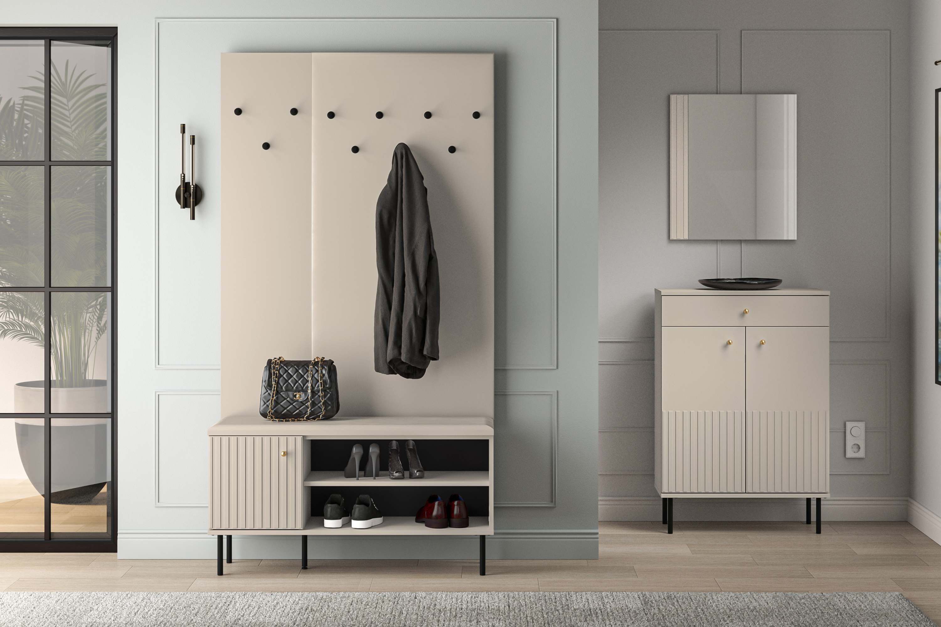 KONSIMO® Garderobenpaneel DROMA Wandpaneel, Hangepaneel, hergestellt in der günstig online kaufen