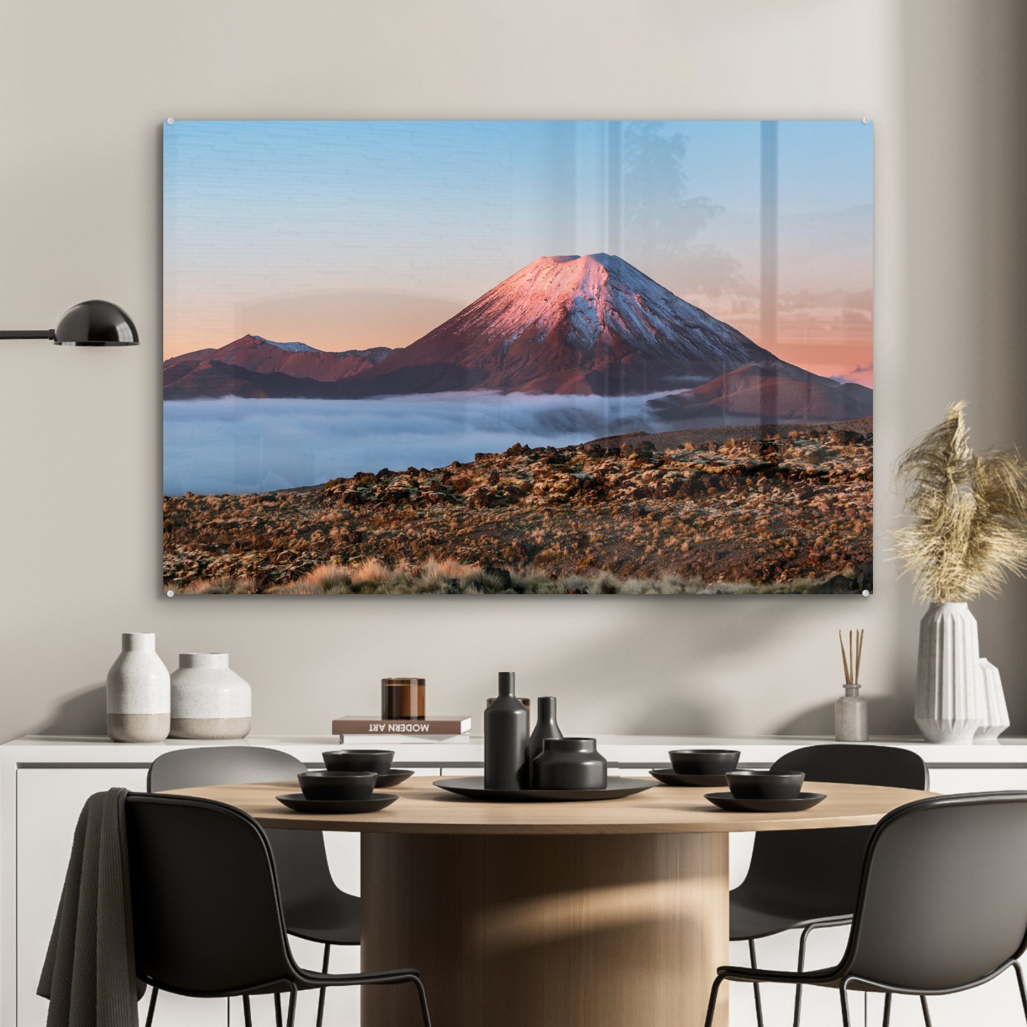 St), Tongariro-Nationalpark & MuchoWow Wohnzimmer Ngauruhoe Der im Acrylglasbilder Ozeanien, Vulkan Schlafzimmer (1 in Acrylglasbild