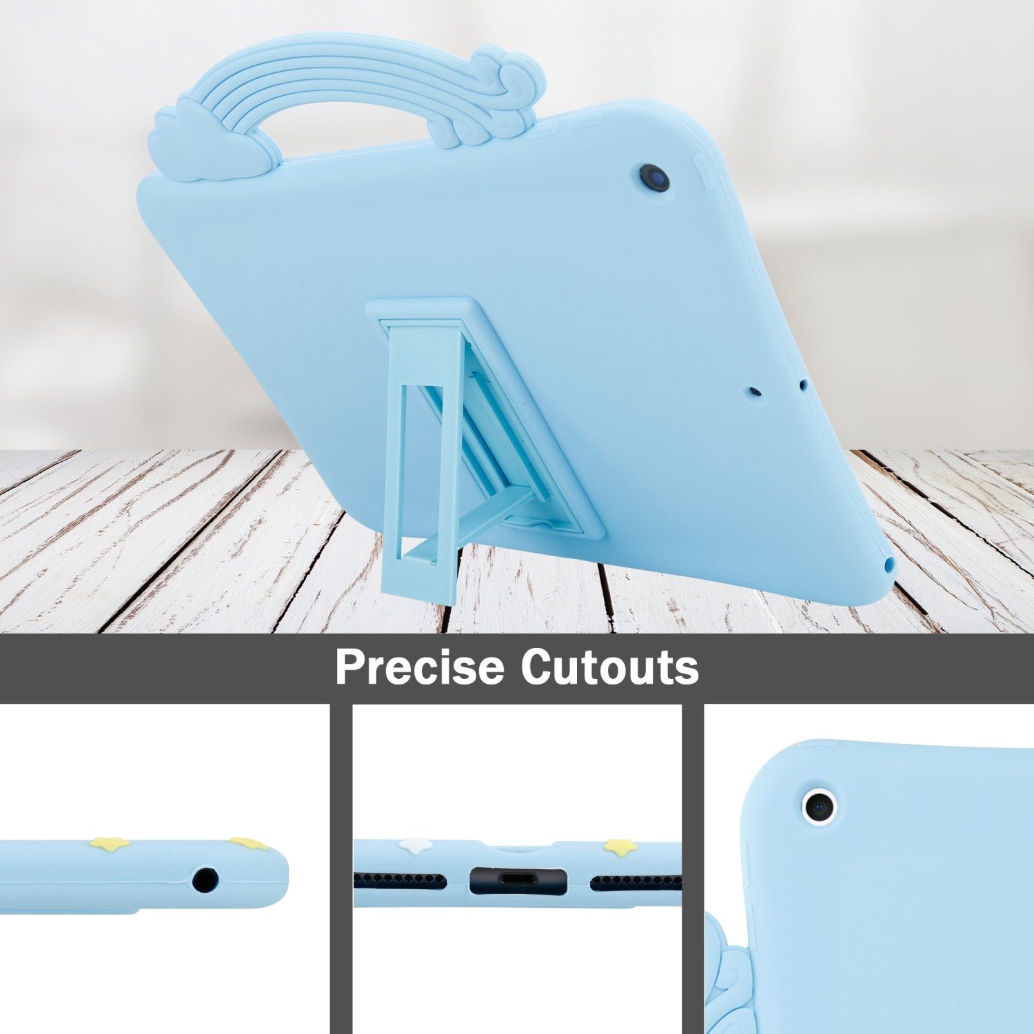 Cadorabo Tablet-Hülle für Apple iPad MINI 6 (8.3 Zoll) Hülle Apple iPad MINI 6 (8.3 Zoll), Tablethülle - Schutzhülle für Kinder aus TPU Silikon mit Standfunktion