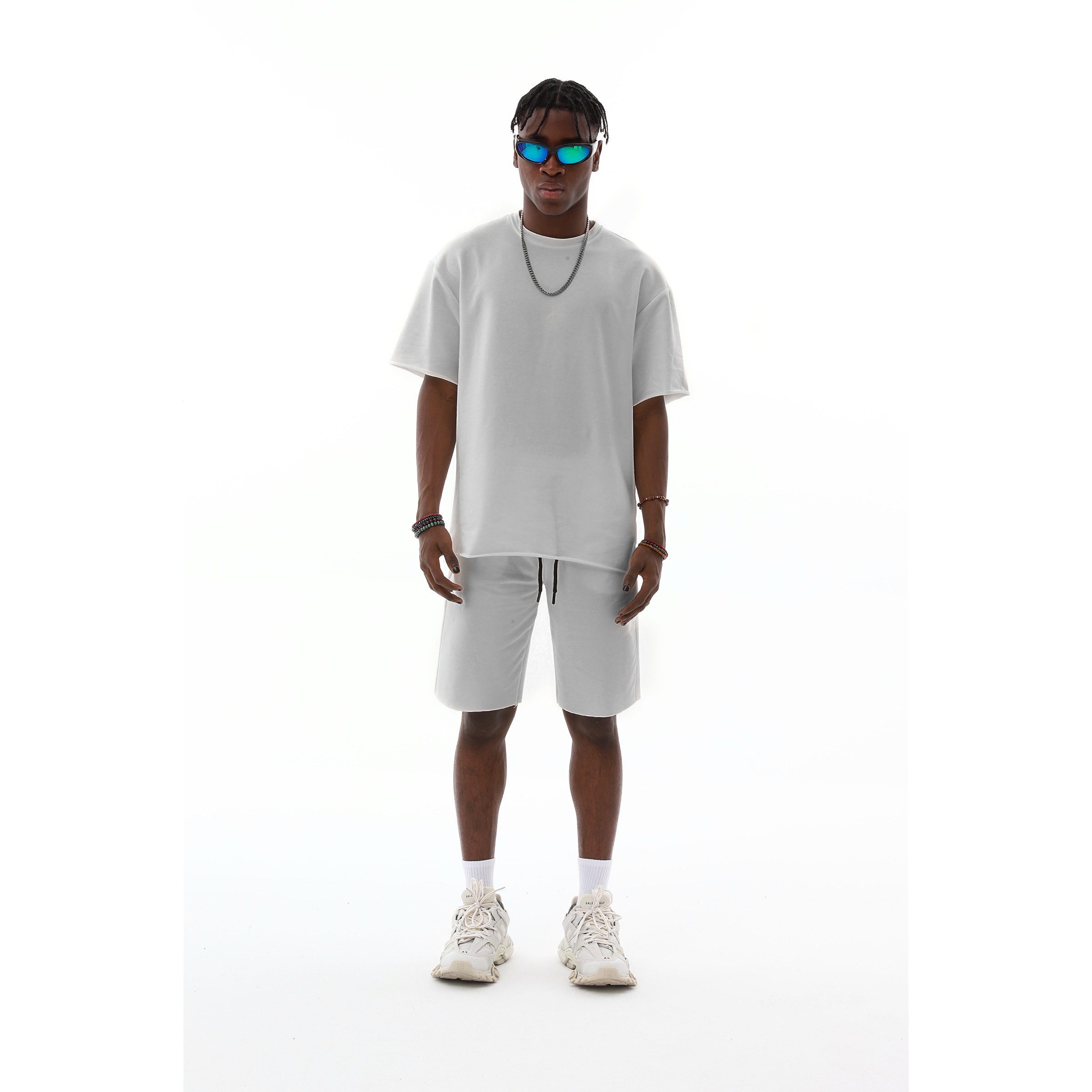 OSSY HOMER T-Shirt & Shorts Sommer-Set für Herren - T-Shirt & kurze Joggerhose aus 100 % Polyester (2-tlg)