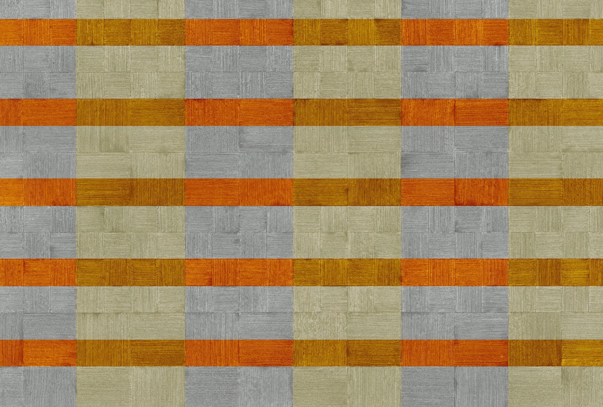 Architects Paper Fototapete Atelier 47 Plaster Art 3, glatt, Holz, (4 St), Vlies, Wand, Schräge, Decke grau/braun/orange