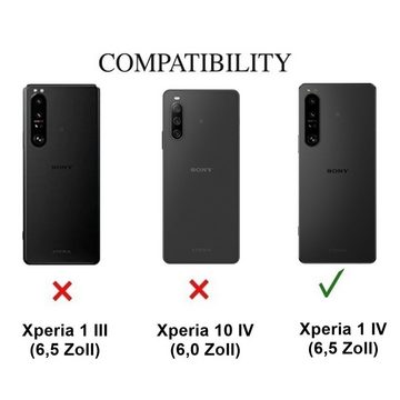 CoverKingz Handyhülle Hülle für Sony Xperia 1 IV Handyhülle Silikon Case Cover Bumper 16,51 cm (6,5 Zoll), Handyhülle Bumper Silikoncover Softcase Carbonfarben
