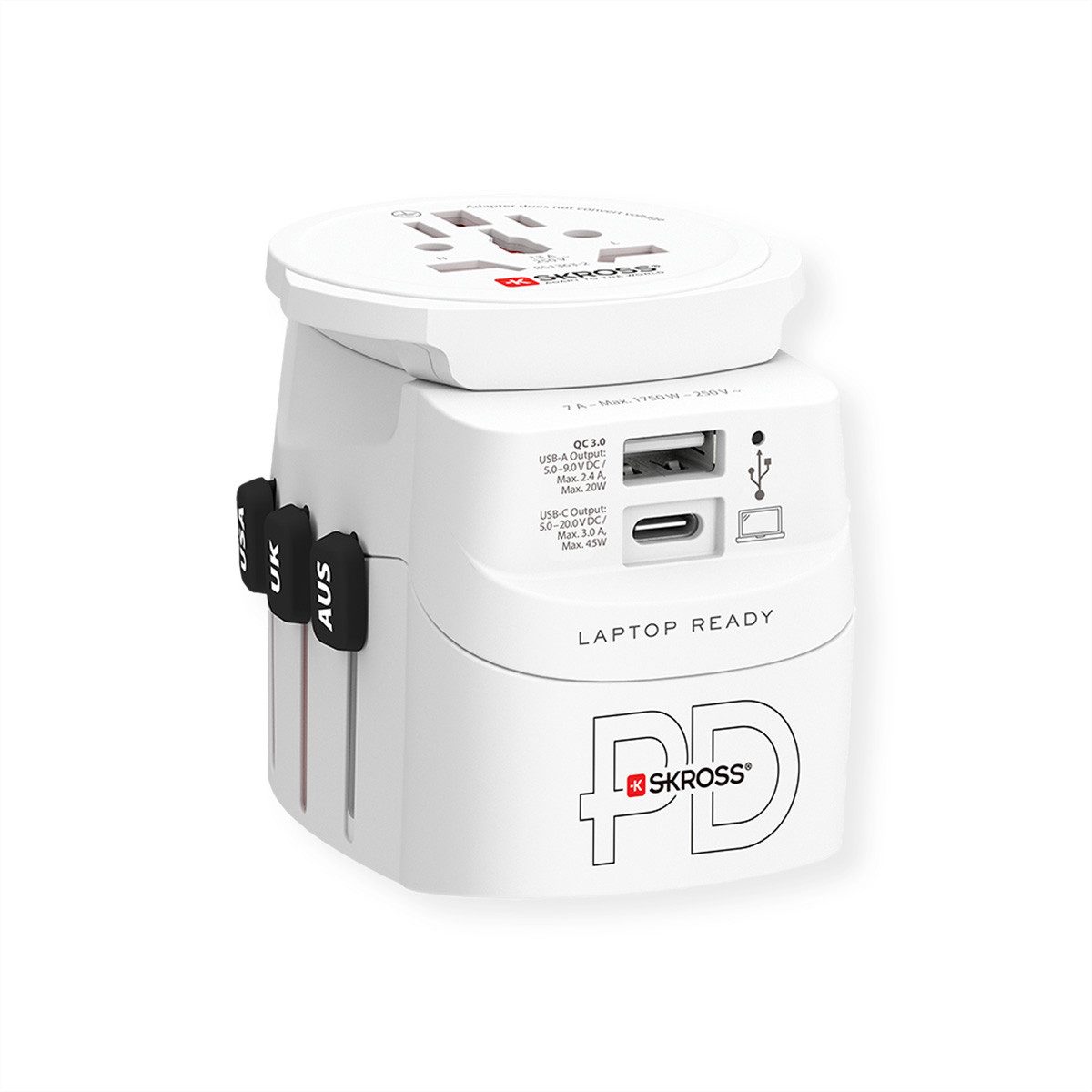 PRO Light USB A/C 45PD World Reiseadapter Stromadapter