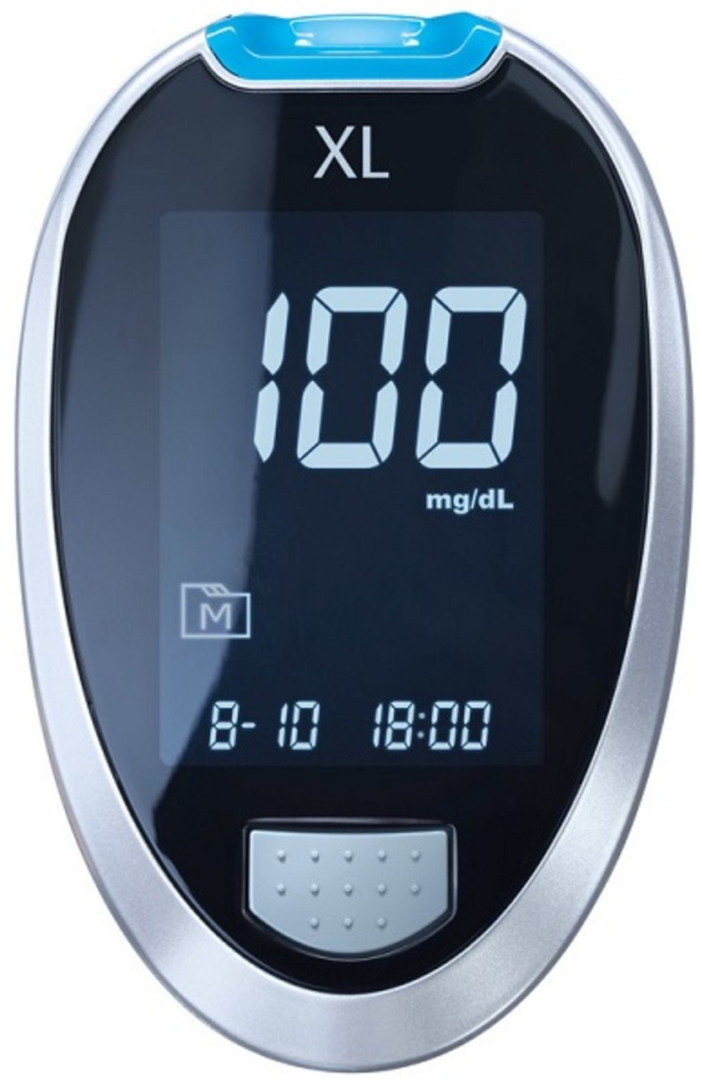 aktivmed Blutzuckermessgerät Glucocheck XL Blutzuckermessgerät Set mmol/l oder mg/dl, Kombi-Set, Batterieaustausch-Service, Teststreifen-Auswurftaste, Blutzuckerüberwachung, Diabetesmanagement, Automatische Teststreifenerkennung, Blutzuckermessung ohne Kodierung