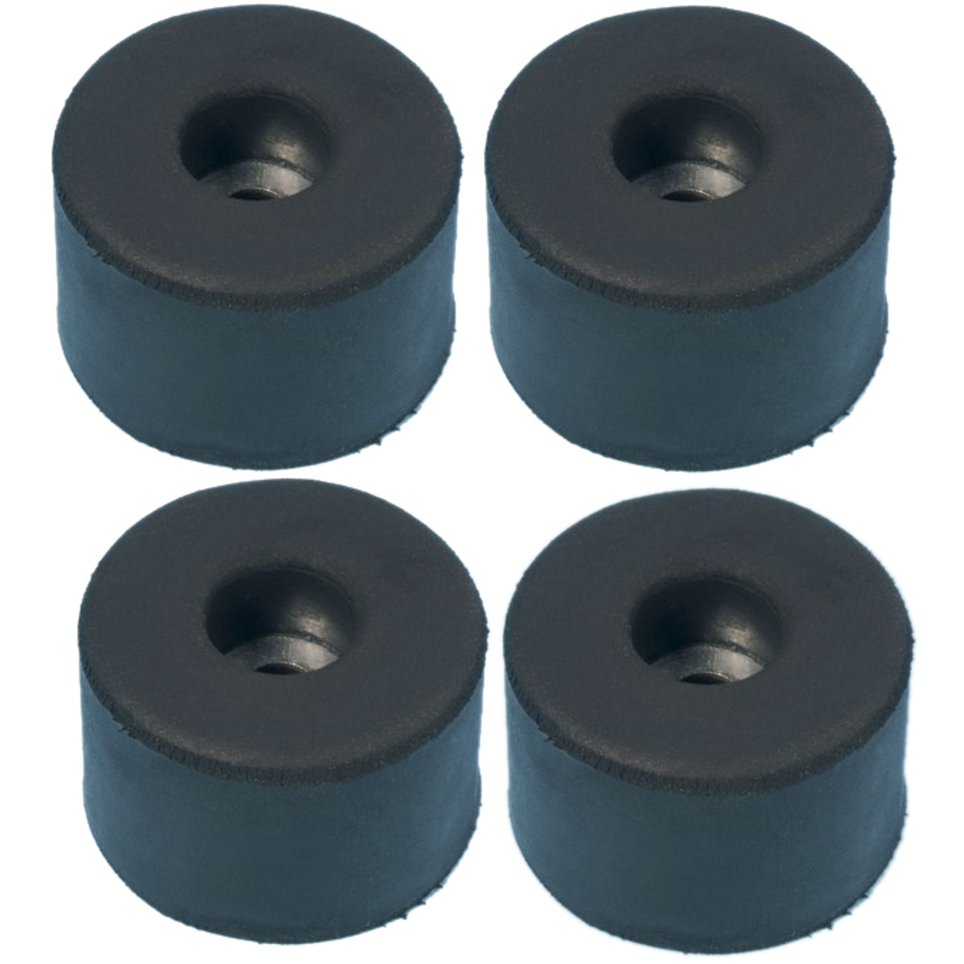 Adam Hall Möbelfuß, (Fittings, Füße), 4911 4xGummifuß im Set 38x25mm mit Stahlscheibe, Blisterpack - Füße