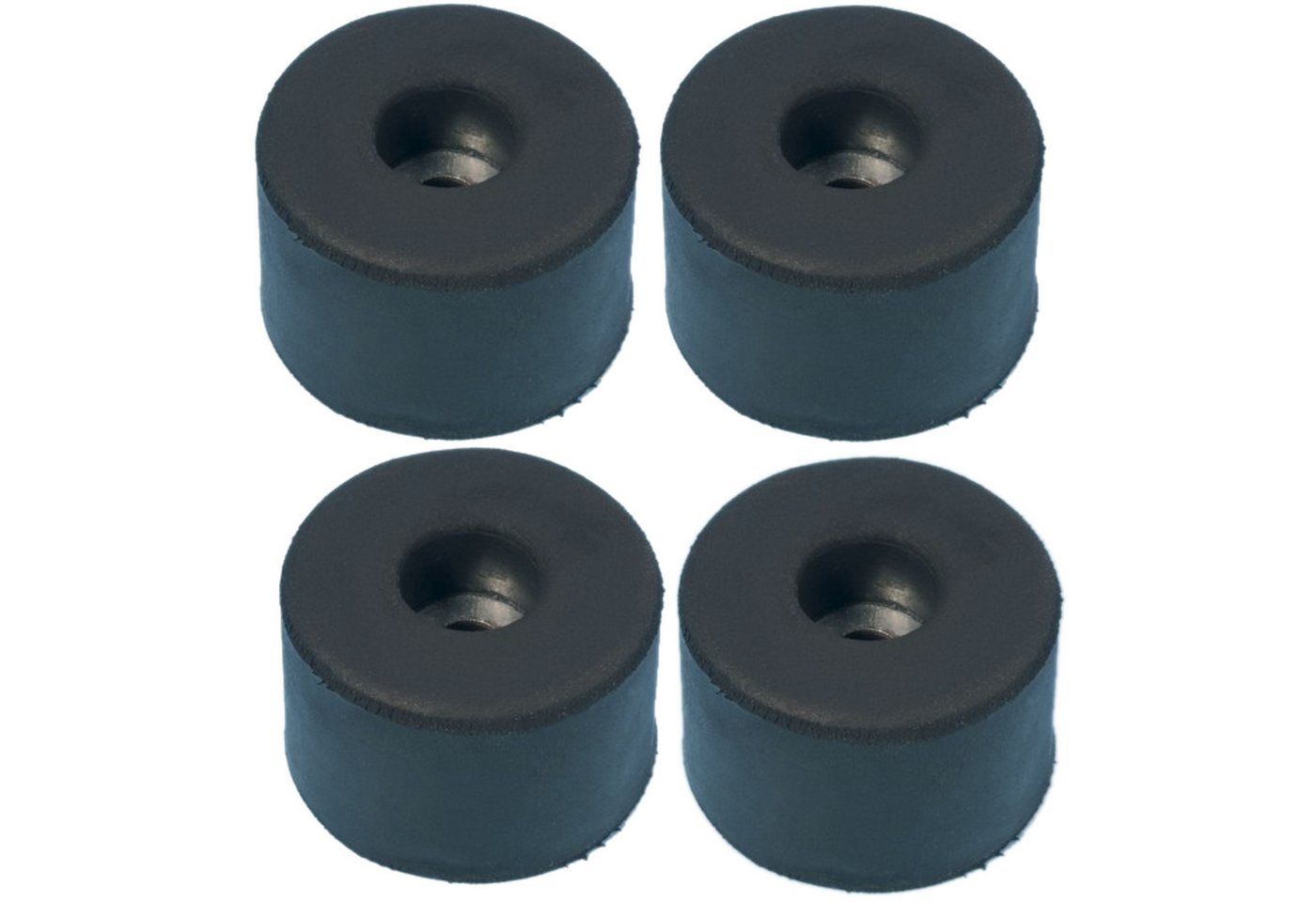Adam Hall Möbelfuß, (Fittings, Füße), 4911 4xGummifuß im Set 38x25mm mit Stahlscheibe, Blisterpack - Füße